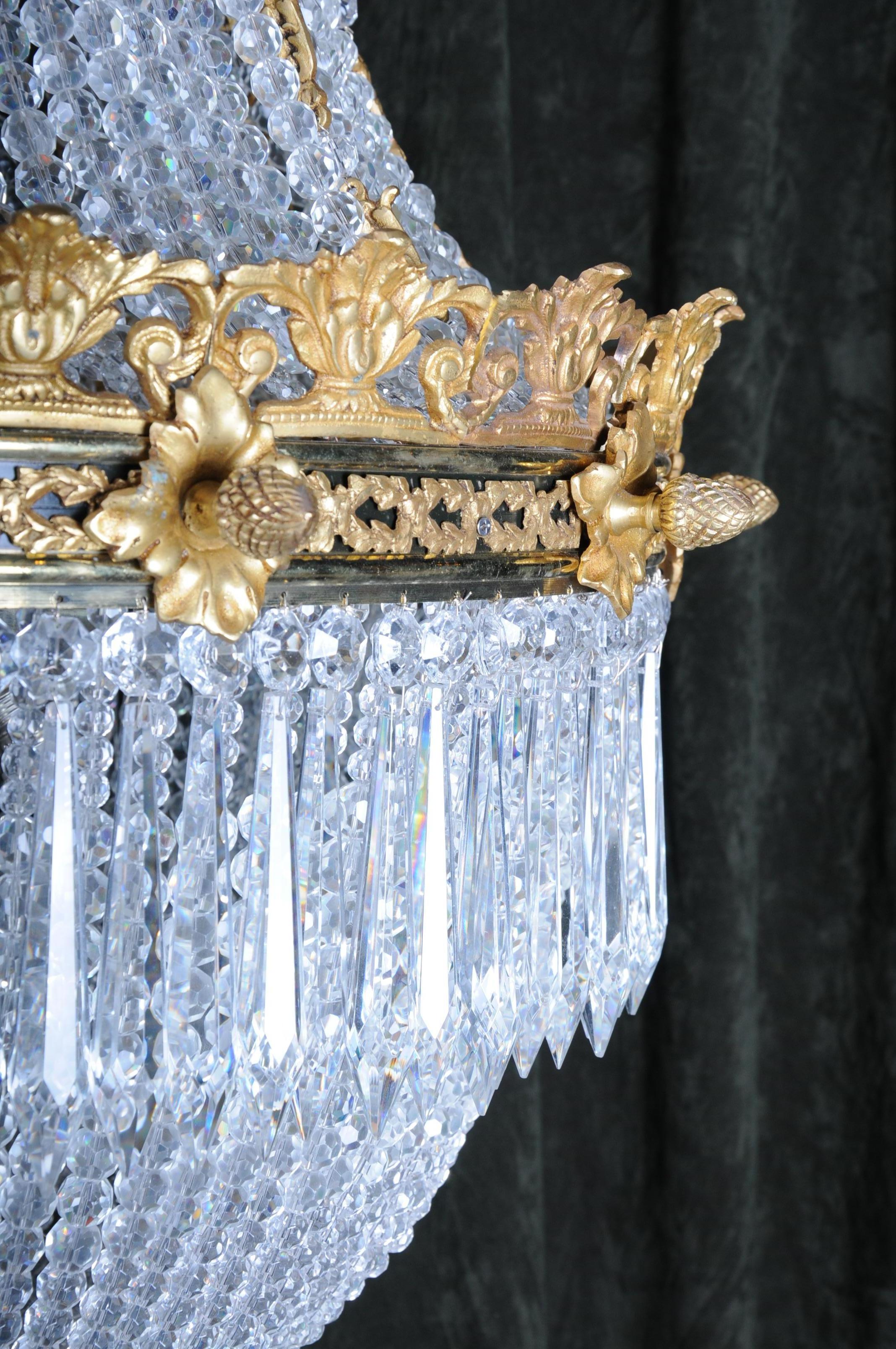 Magnifique et magnifique candélabre de plafond classique de style Empire en vente 10