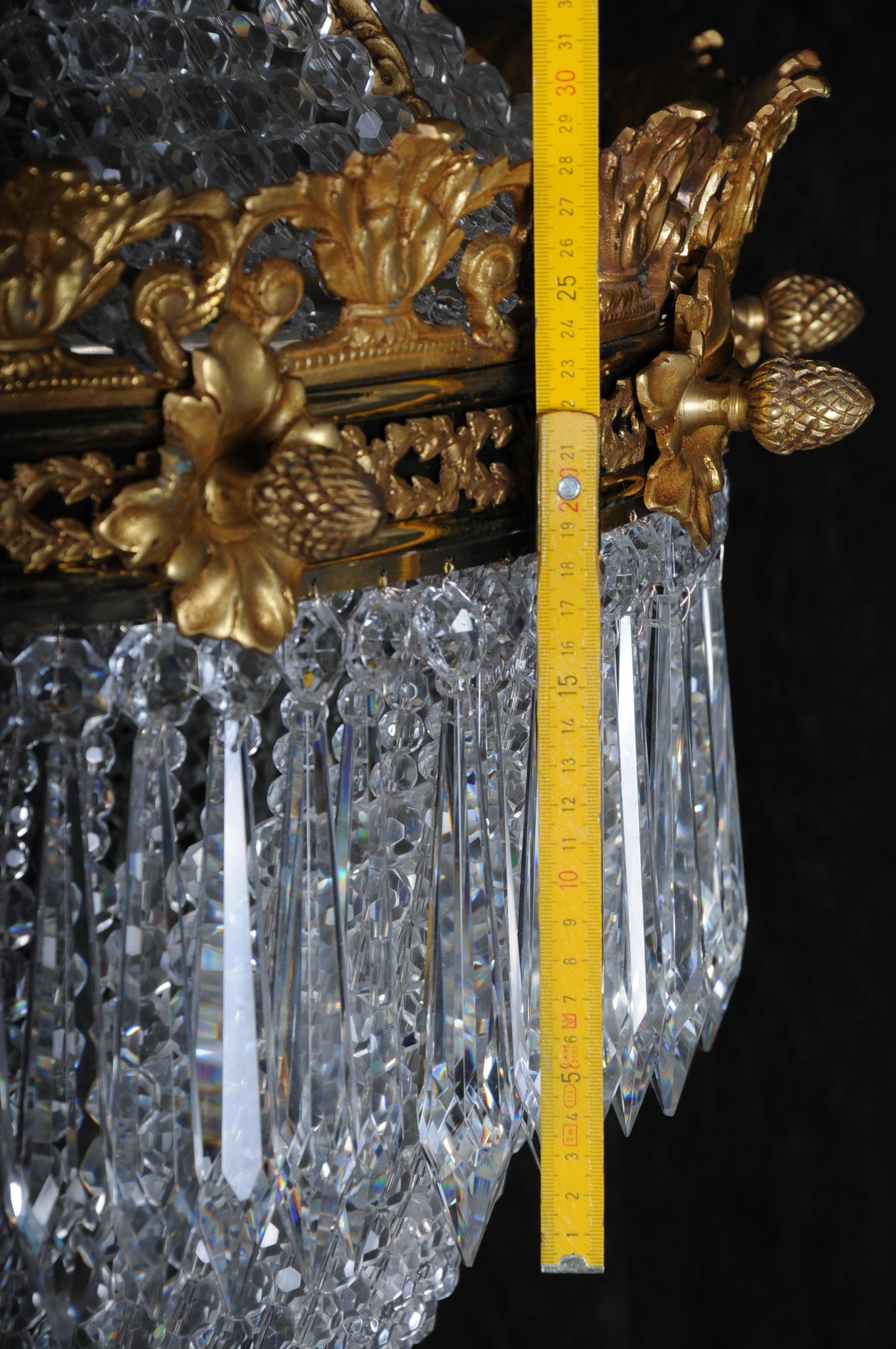 Français Magnifique et magnifique candélabre de plafond classique de style Empire en vente