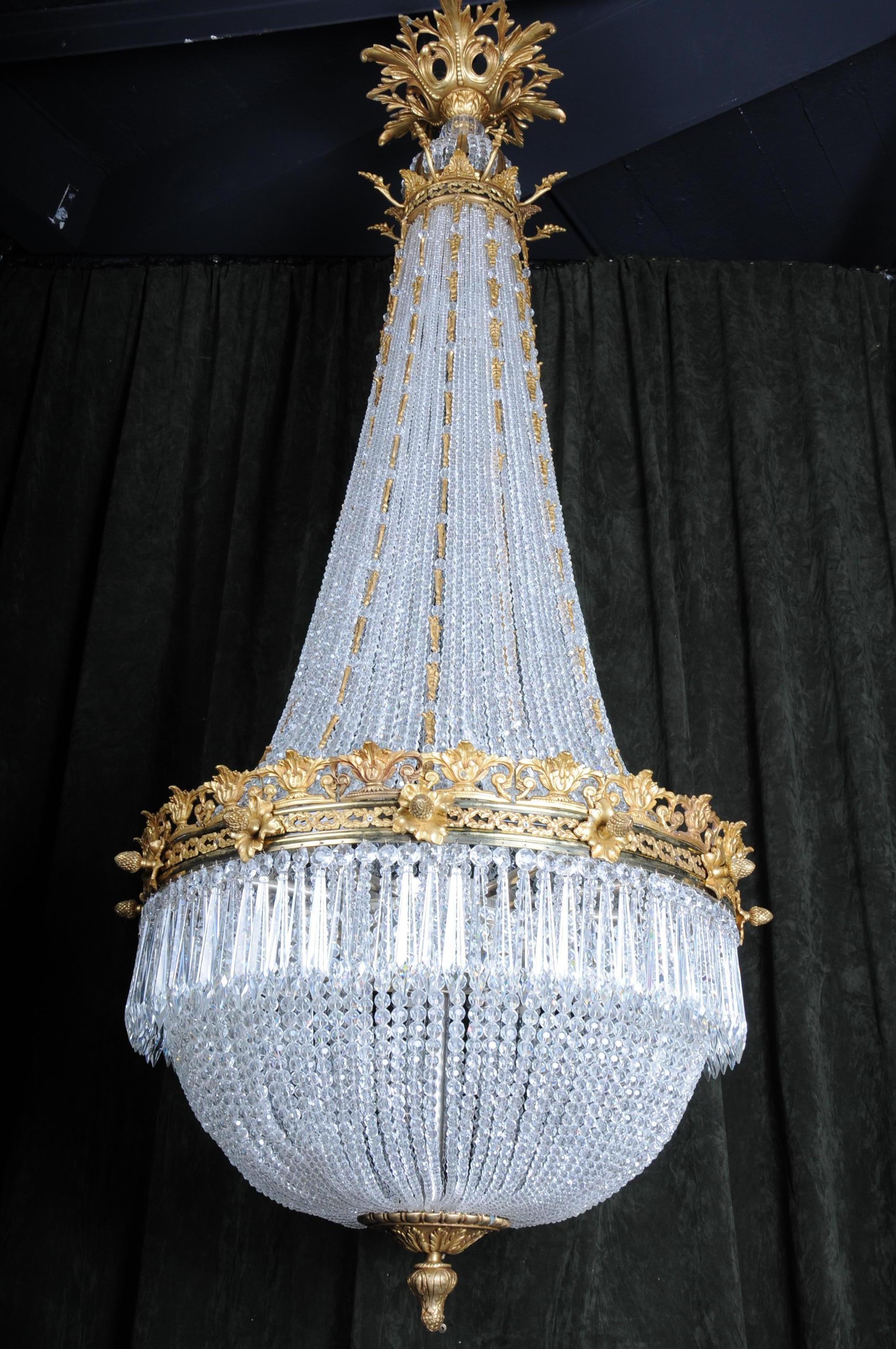 Magnifique et magnifique candélabre de plafond classique de style Empire Bon état - En vente à Berlin, DE