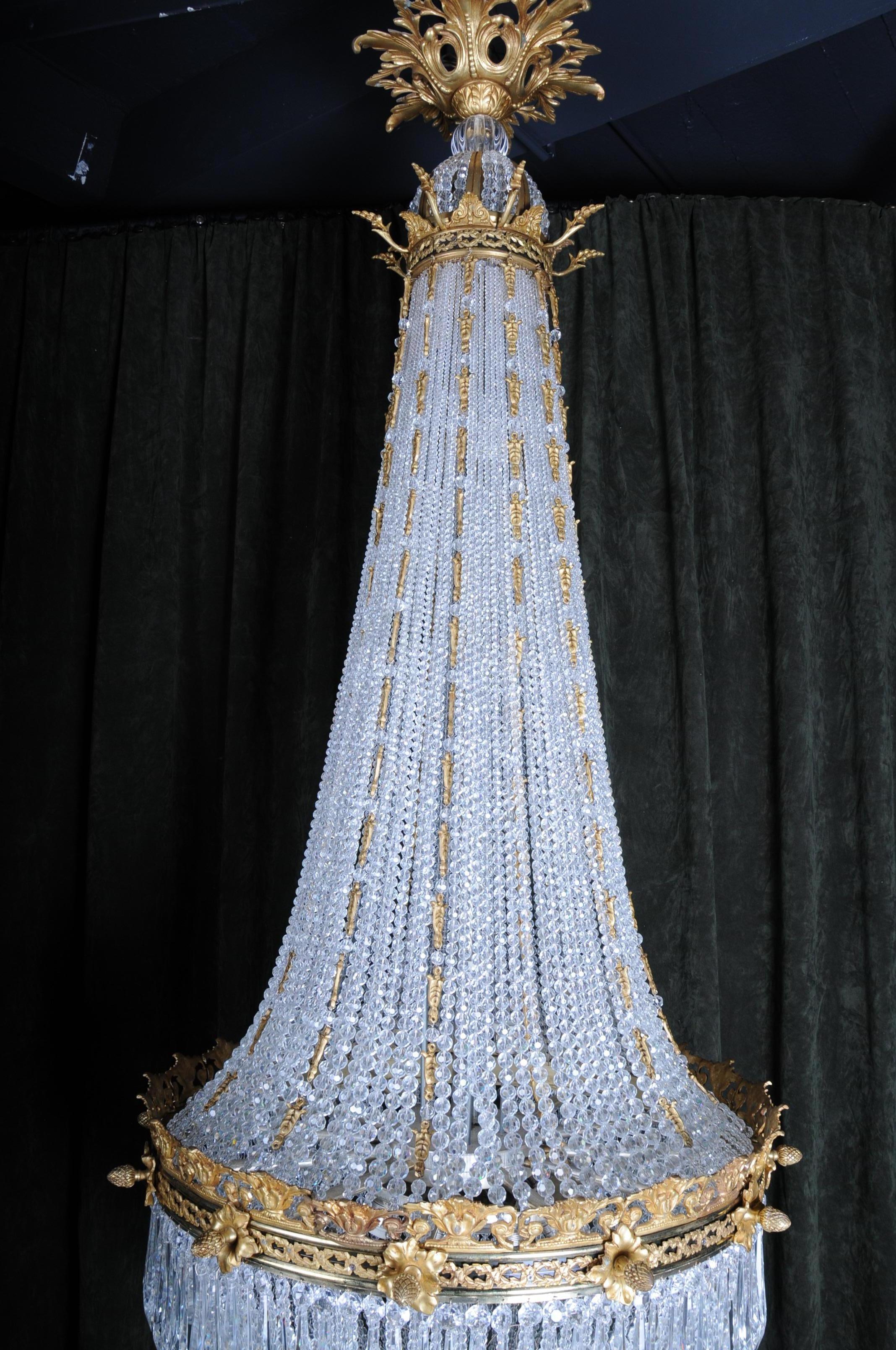 Magnifique et magnifique candélabre de plafond classique de style Empire en vente 2