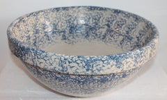 Monumental Sponge Ware Pottery Bowl