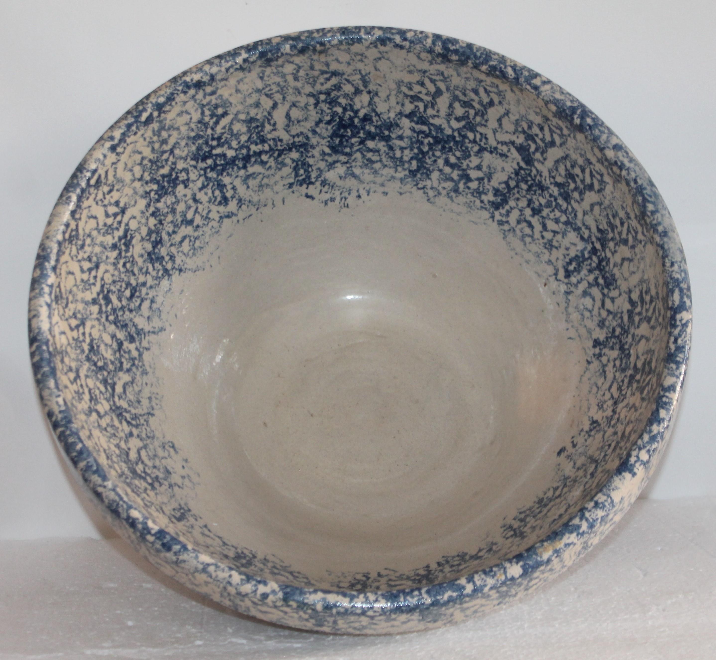 roseville spongeware bowl