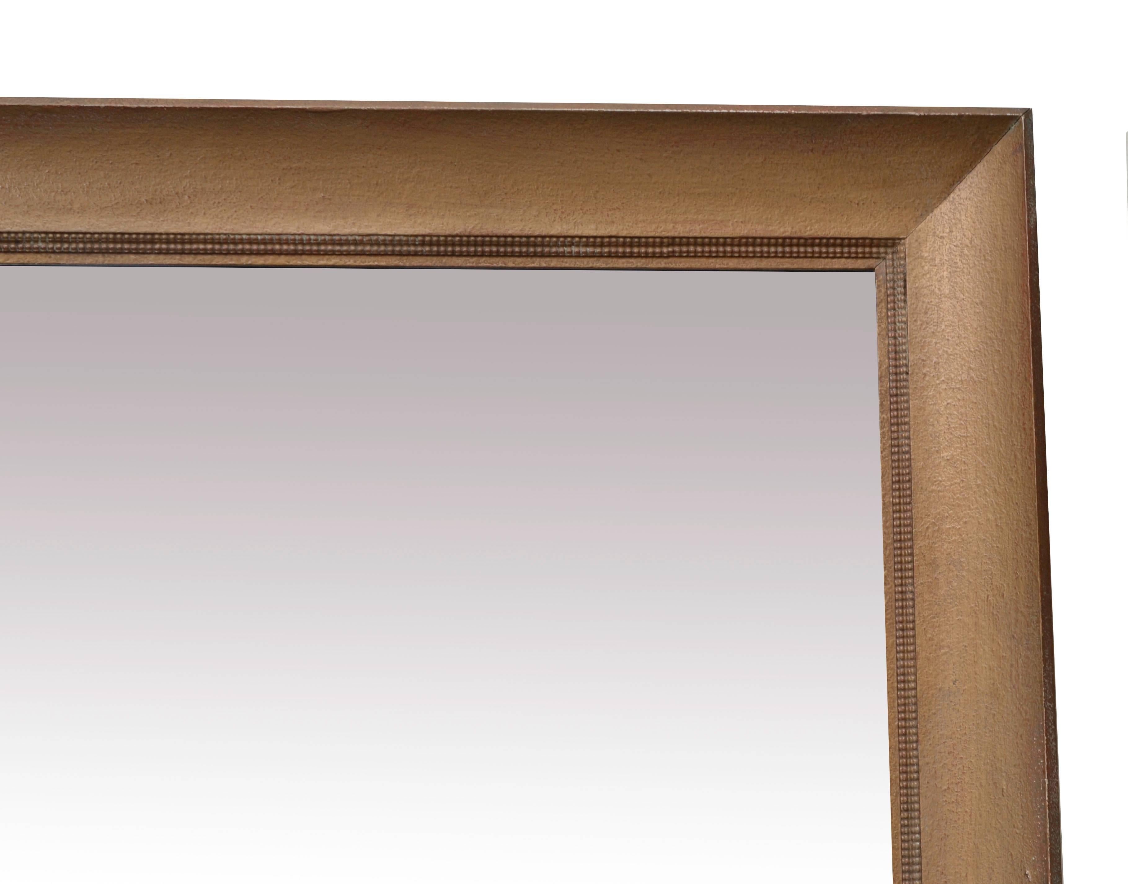 Mid-Century Modern Monumental Square Gold Finish Wall Mirror by James Mont