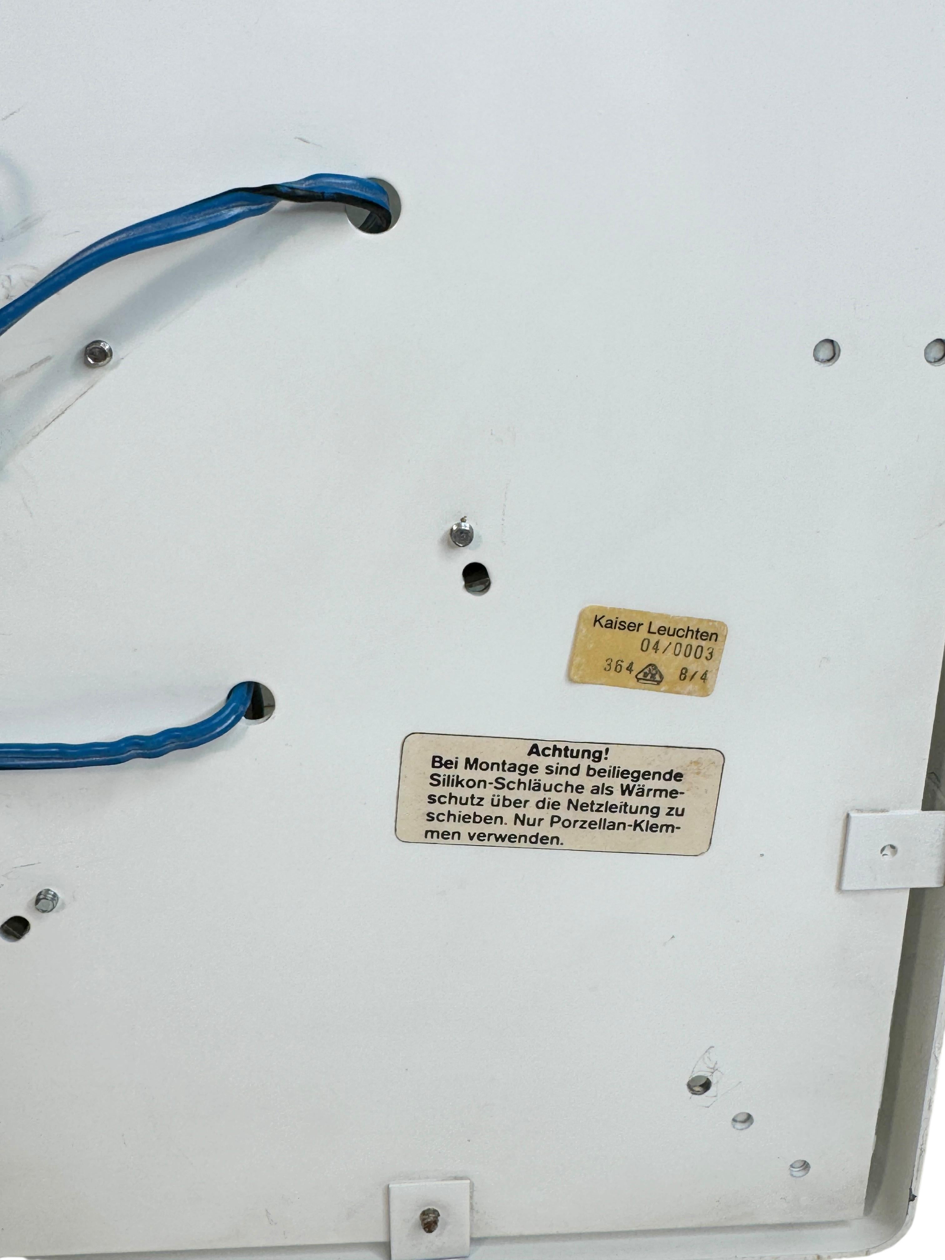 Monumental Square Murano Glass Flush Mount by Kaiser Leuchten, Vintage German For Sale 8