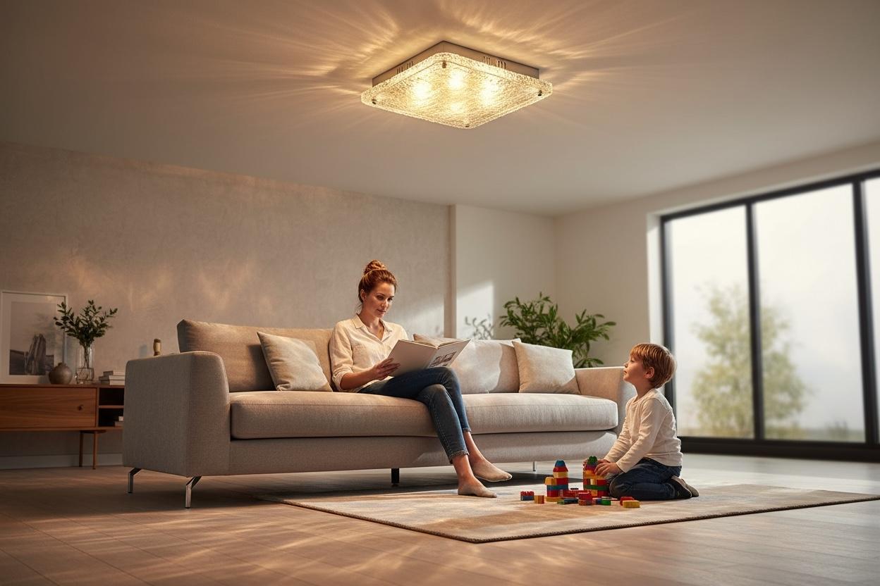 Monumental Square Murano Glass Flush Mount by Kaiser Leuchten, Vintage German For Sale 11