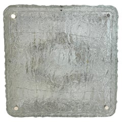 Monumental Square Murano Glass Flush Mount by Kaiser Leuchten, Vintage German