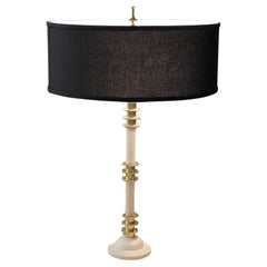 Vintage Monumental Stacked Brass Table Lamp! Custom Decorator Lighting Stiffel Parzinger