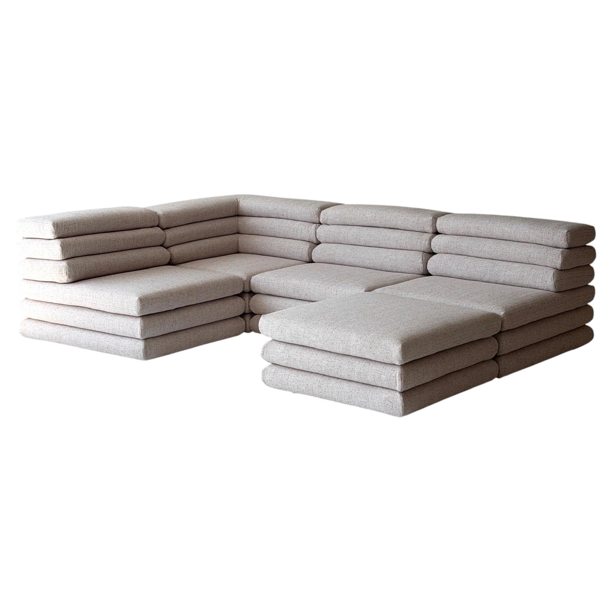 Monumental Stacked Modular Sectional For Sale