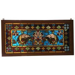 Antique Monumental Stained Glass Window