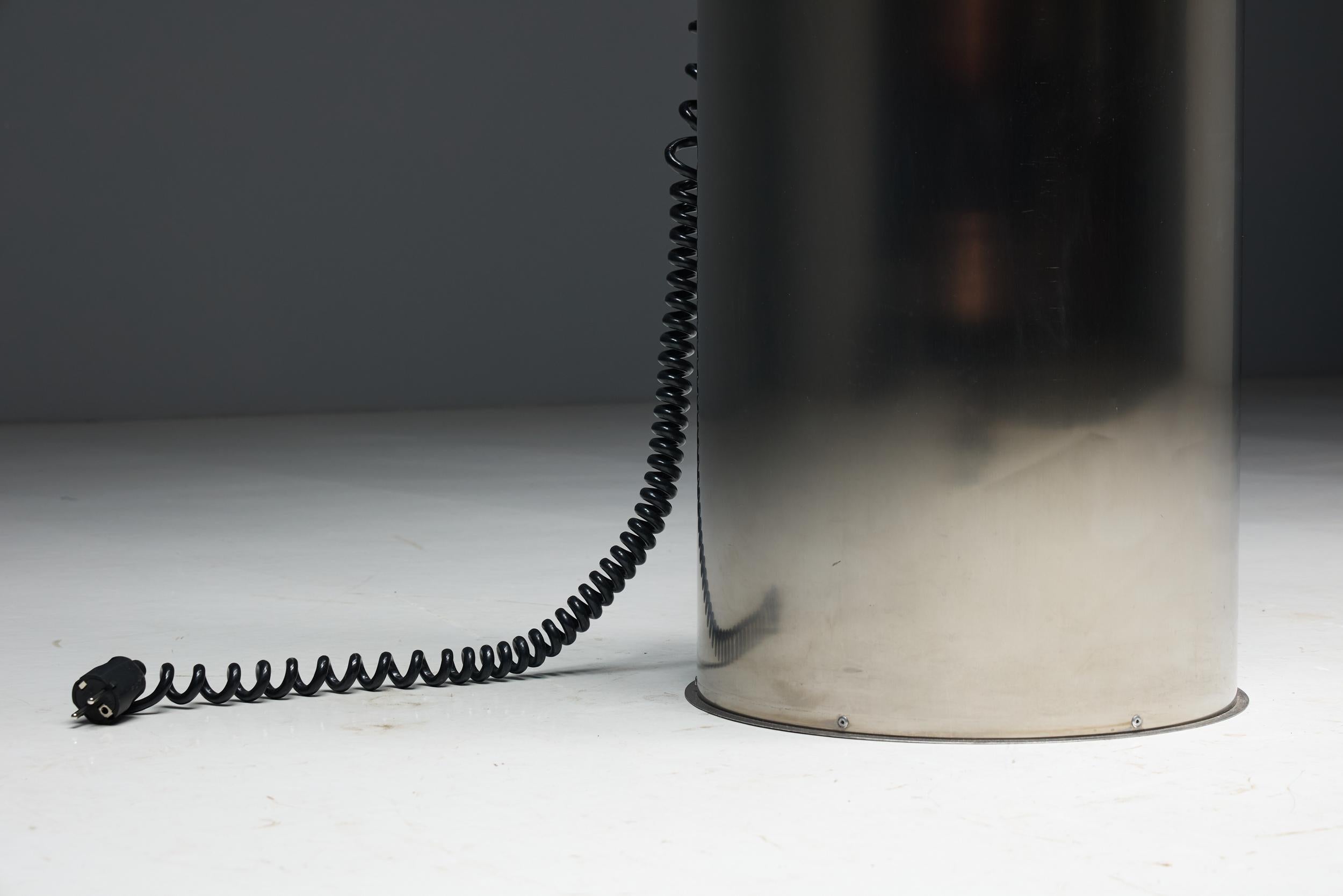 Monumentali accendini in acciaio inossidabile di Targetti, Italia, anni '70 in vendita 6