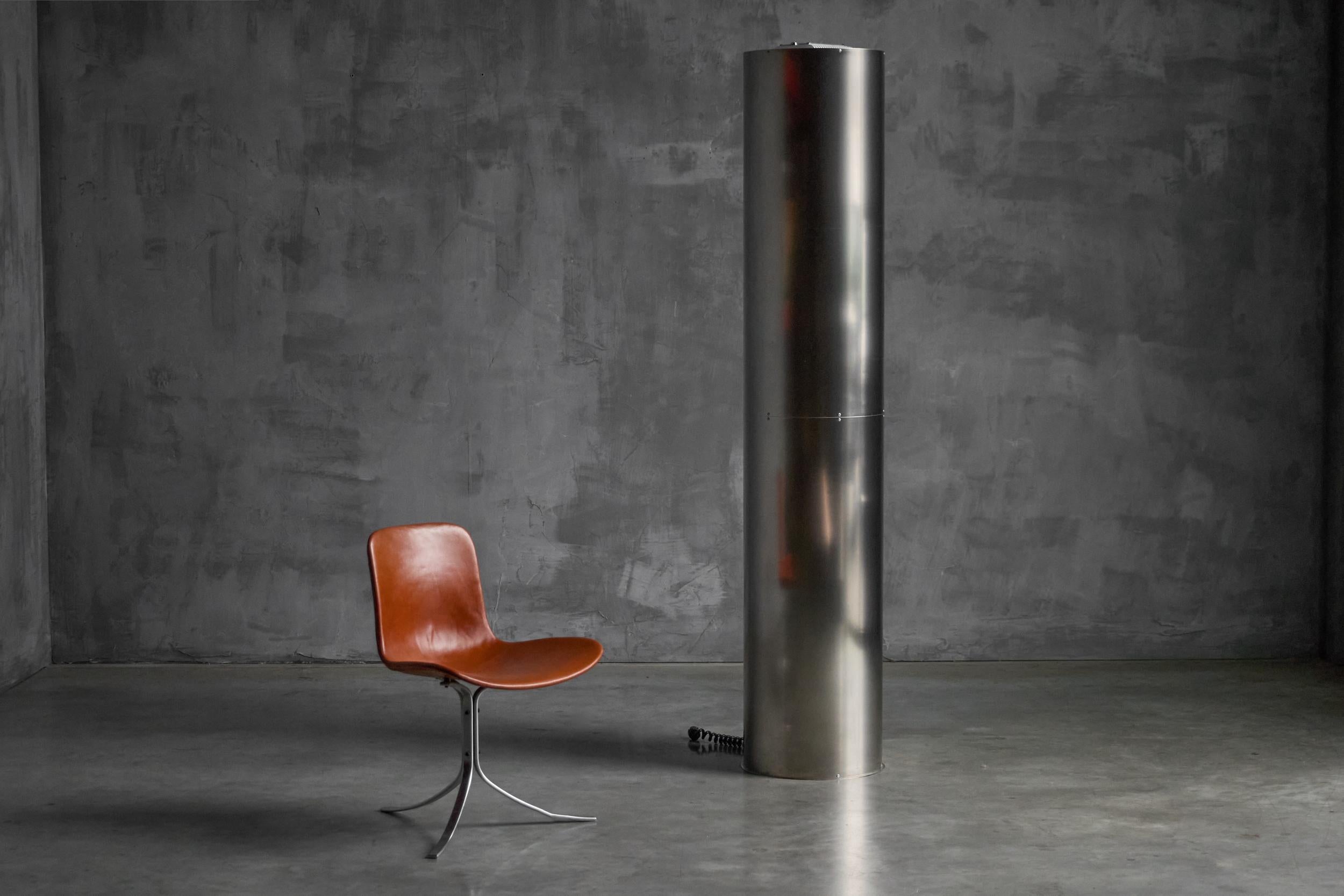 Acciaio inossidabile Monumentali accendini in acciaio inossidabile di Targetti, Italia, anni '70 in vendita