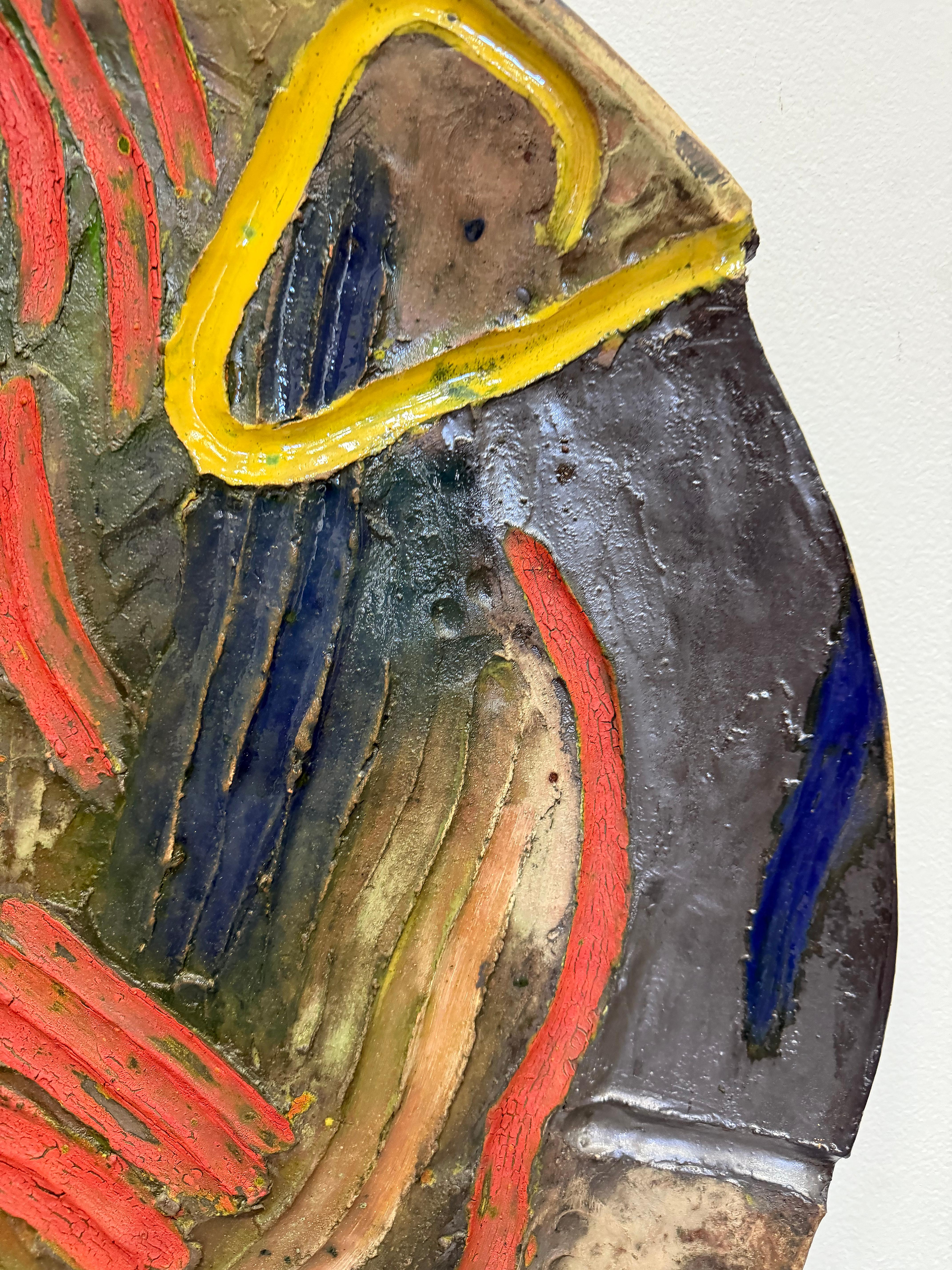 Escultura de pared monumental Stan Welsh 1984 Studio Pottery Moderno en venta