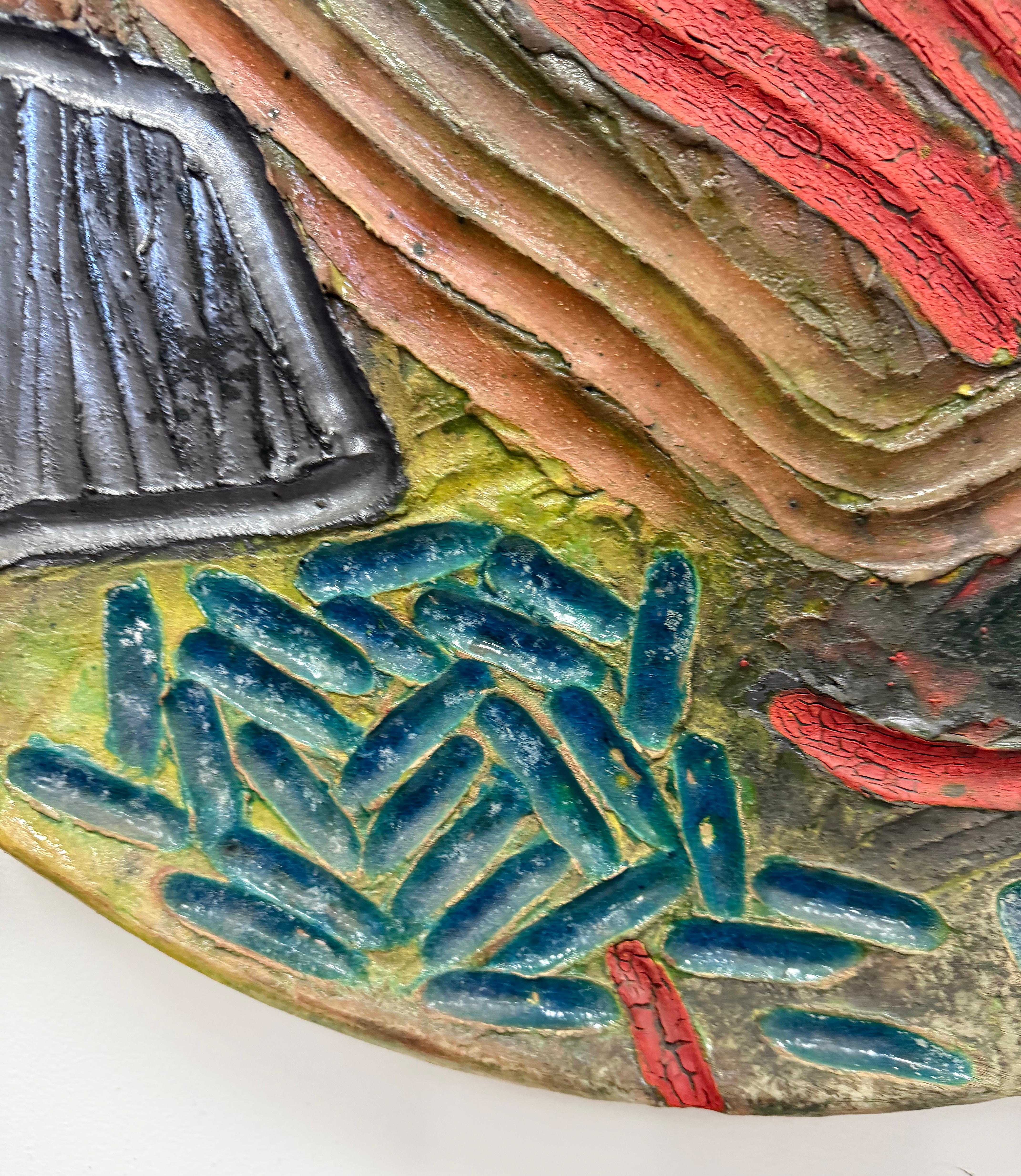Escultura de pared monumental Stan Welsh 1984 Studio Pottery en Bueno estado para la venta en Miami, FL