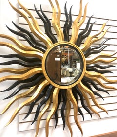 Monumental Starburst Mirror in the Manner of Gilbert Poillerat