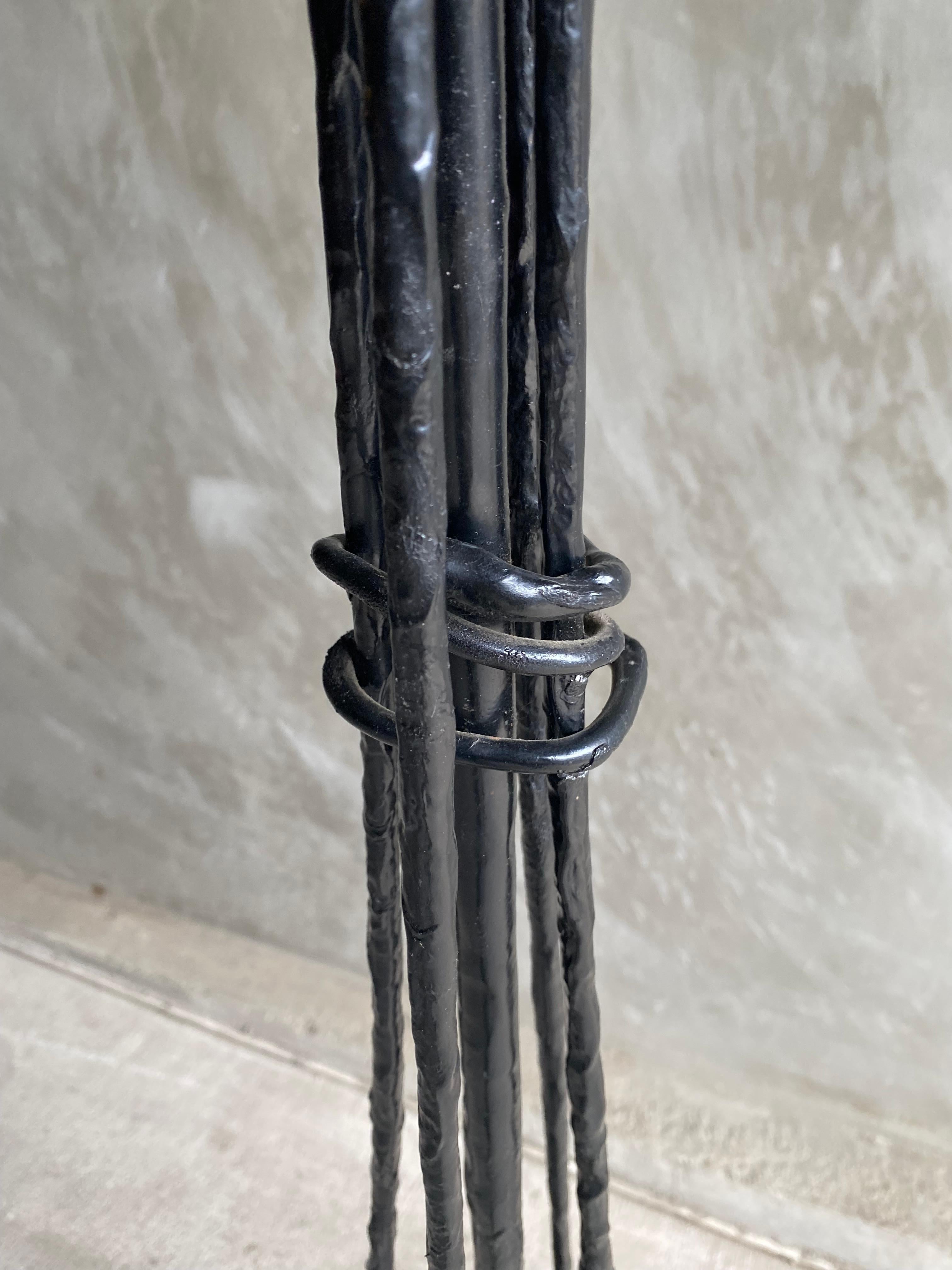 Monumental Steel Floor Lamp, Michel Froment, France, 2000 For Sale 5