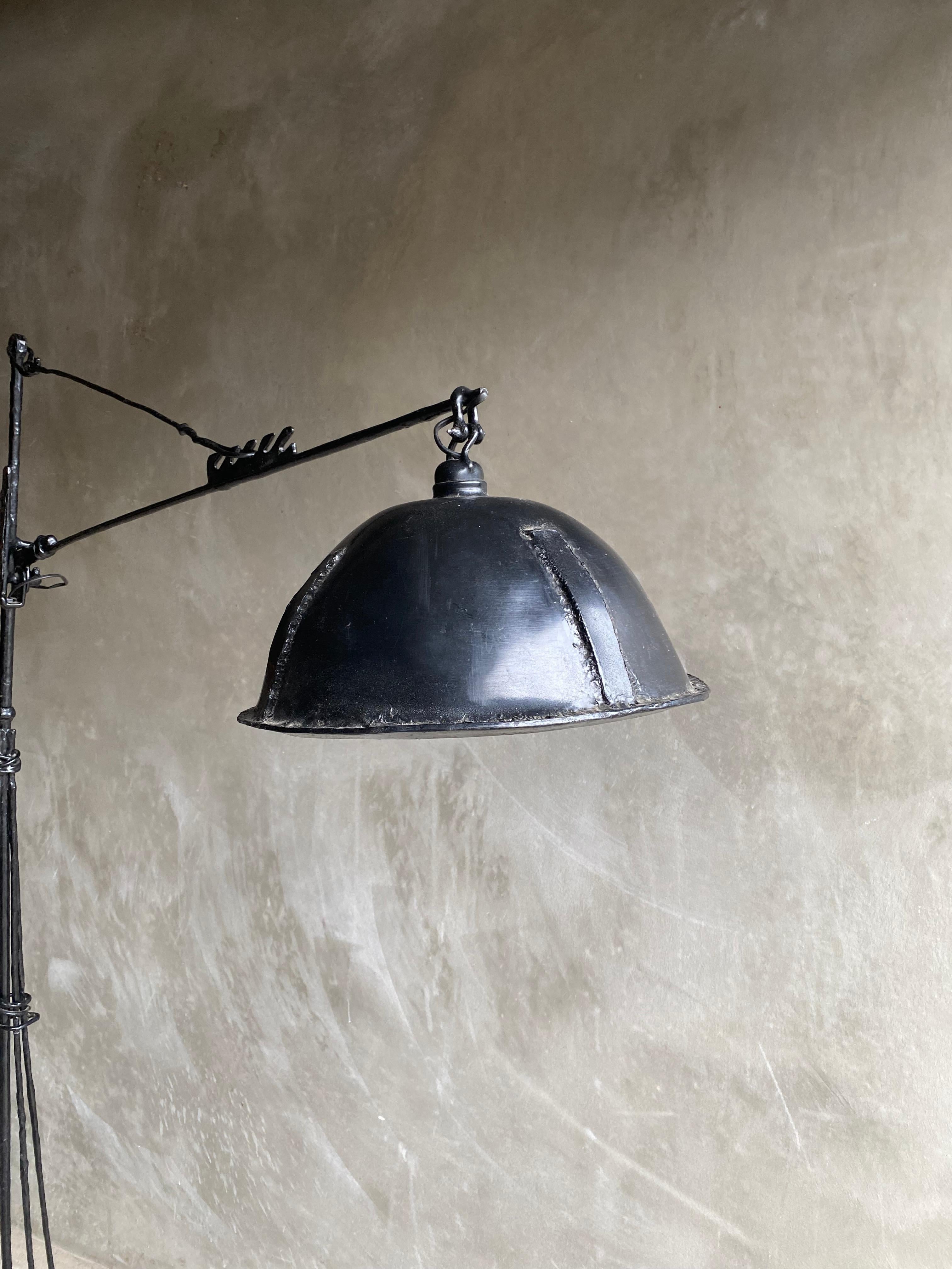 Monumental Steel Floor Lamp, Michel Froment, France, 2000 For Sale 7