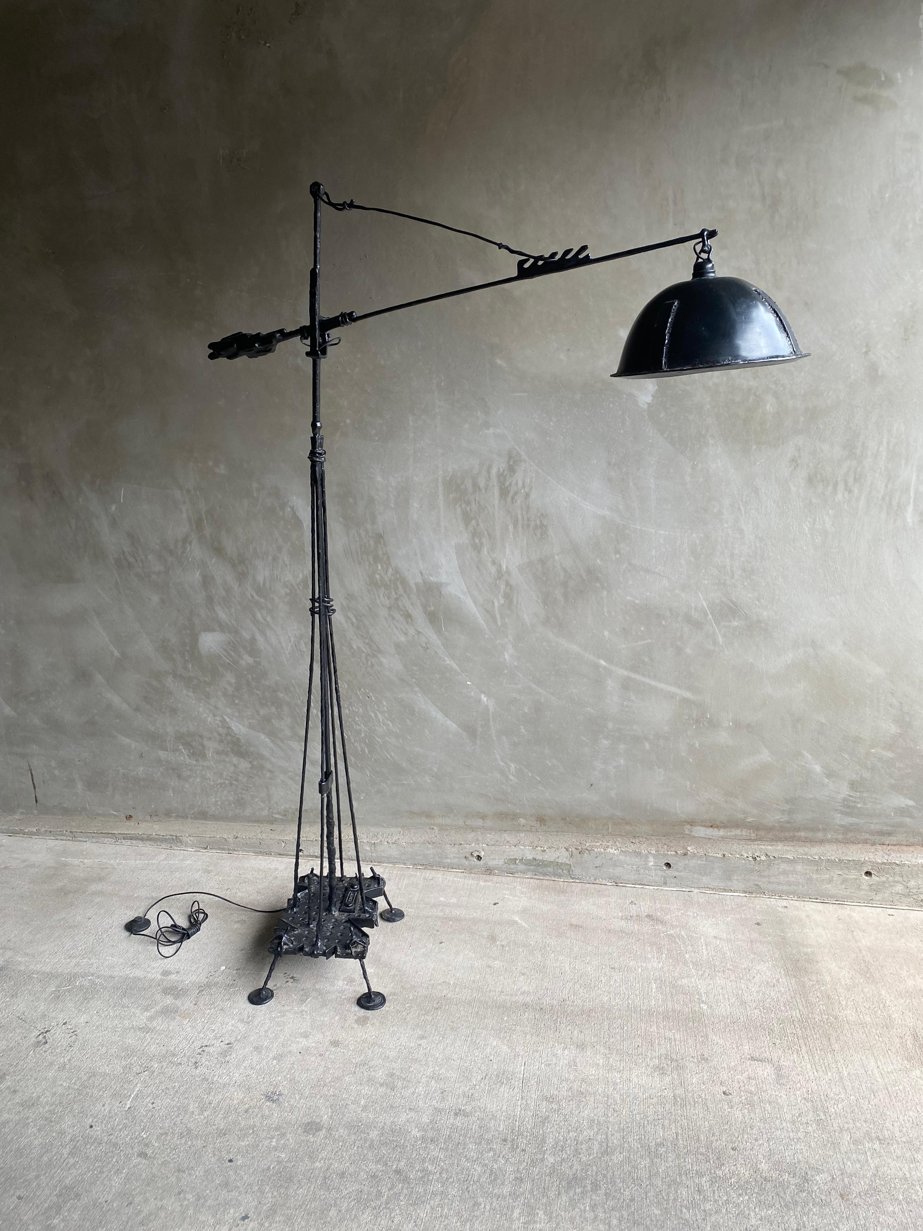 Monumental Steel Floor Lamp, Michel Froment, France, 2000 For Sale 10
