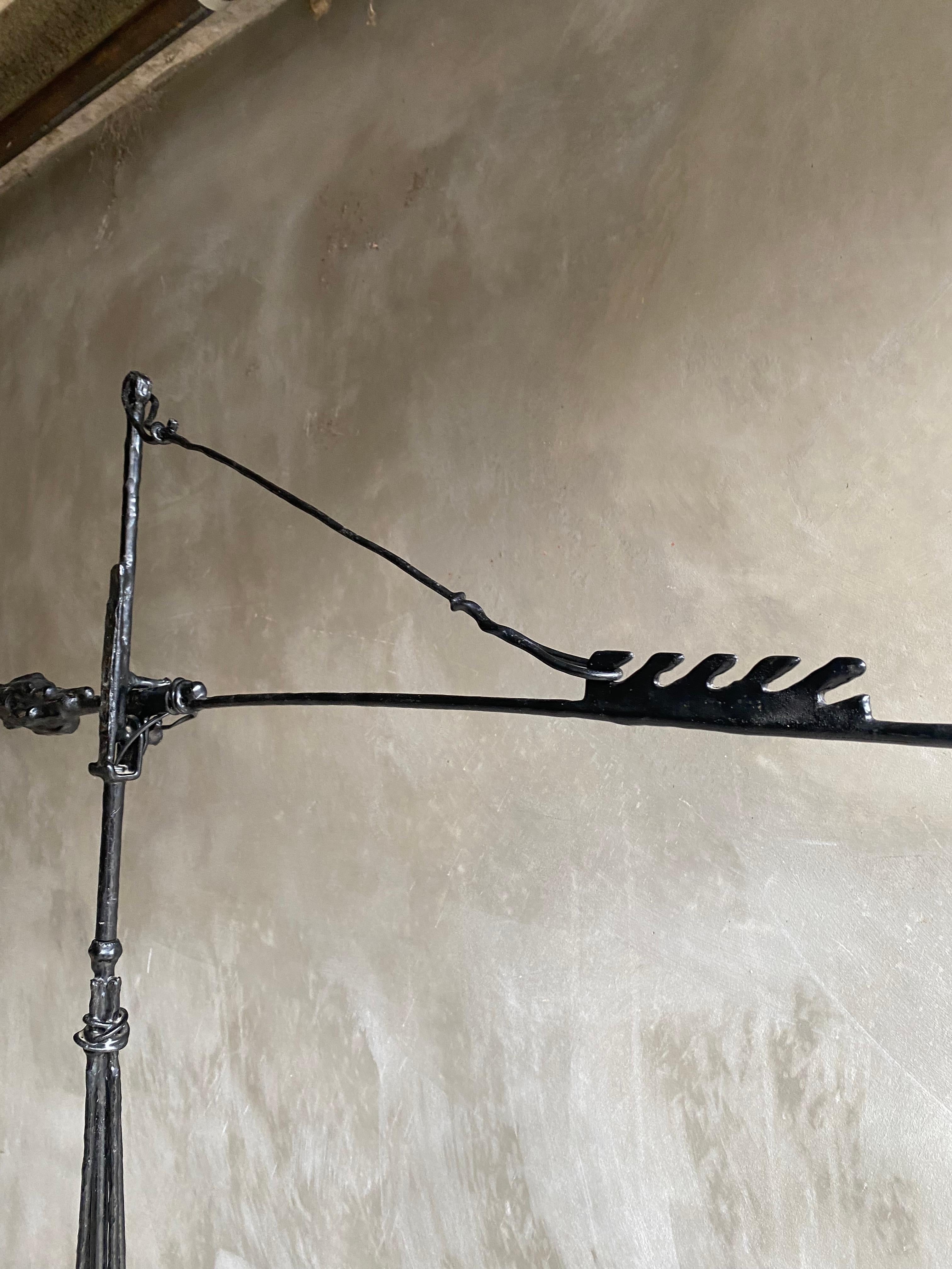 Monumental Steel Floor Lamp, Michel Froment, France, 2000 In Good Condition For Sale In Austin, TX