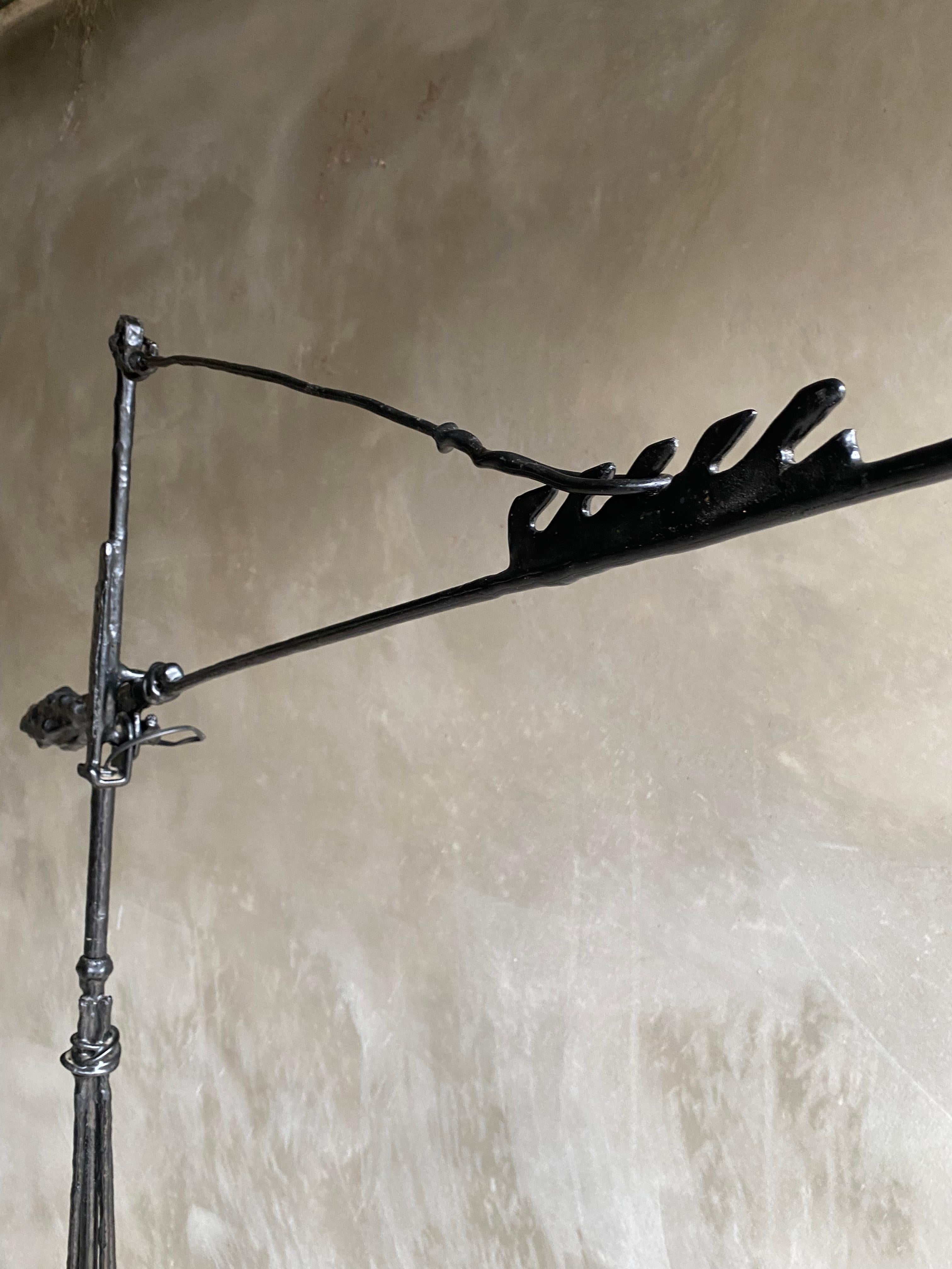 Monumental Steel Floor Lamp, Michel Froment, France, 2000 For Sale 1