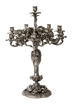 Monumental Sterling Silver Candelabra Imperial Bloom- Handcrafted To Order