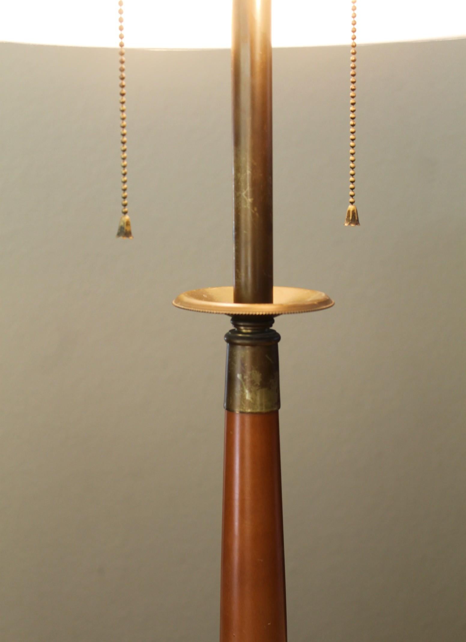 Mid-Century Modern Monumentale lampe de bureau Stiffel Parzinger Regency du milieu du siècle dernier en laiton et bronze mcm 50s en vente