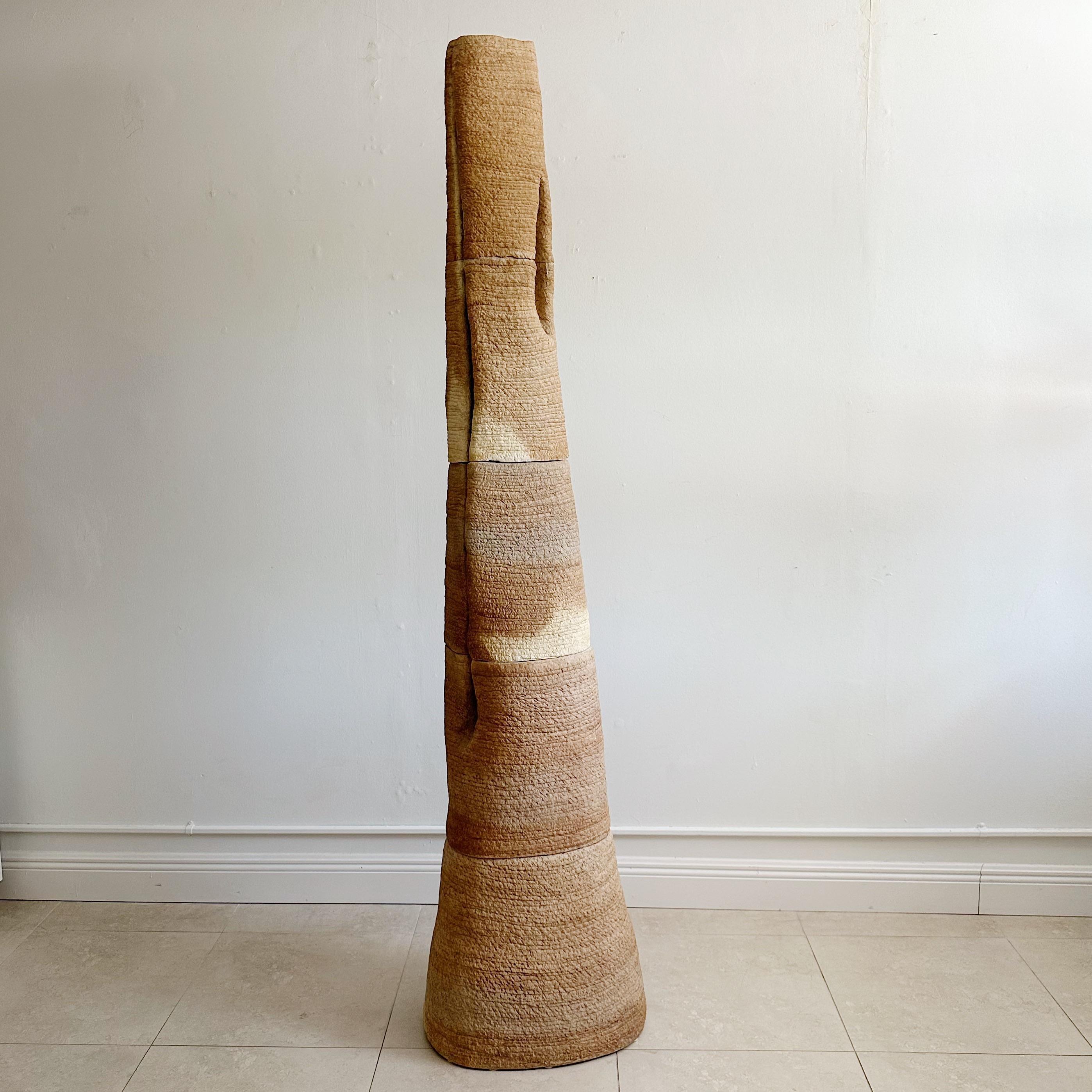 Monumental Studio Pottery Stacking Sculpture 20th Century In Good Condition For Sale In West Palm Beach, FL