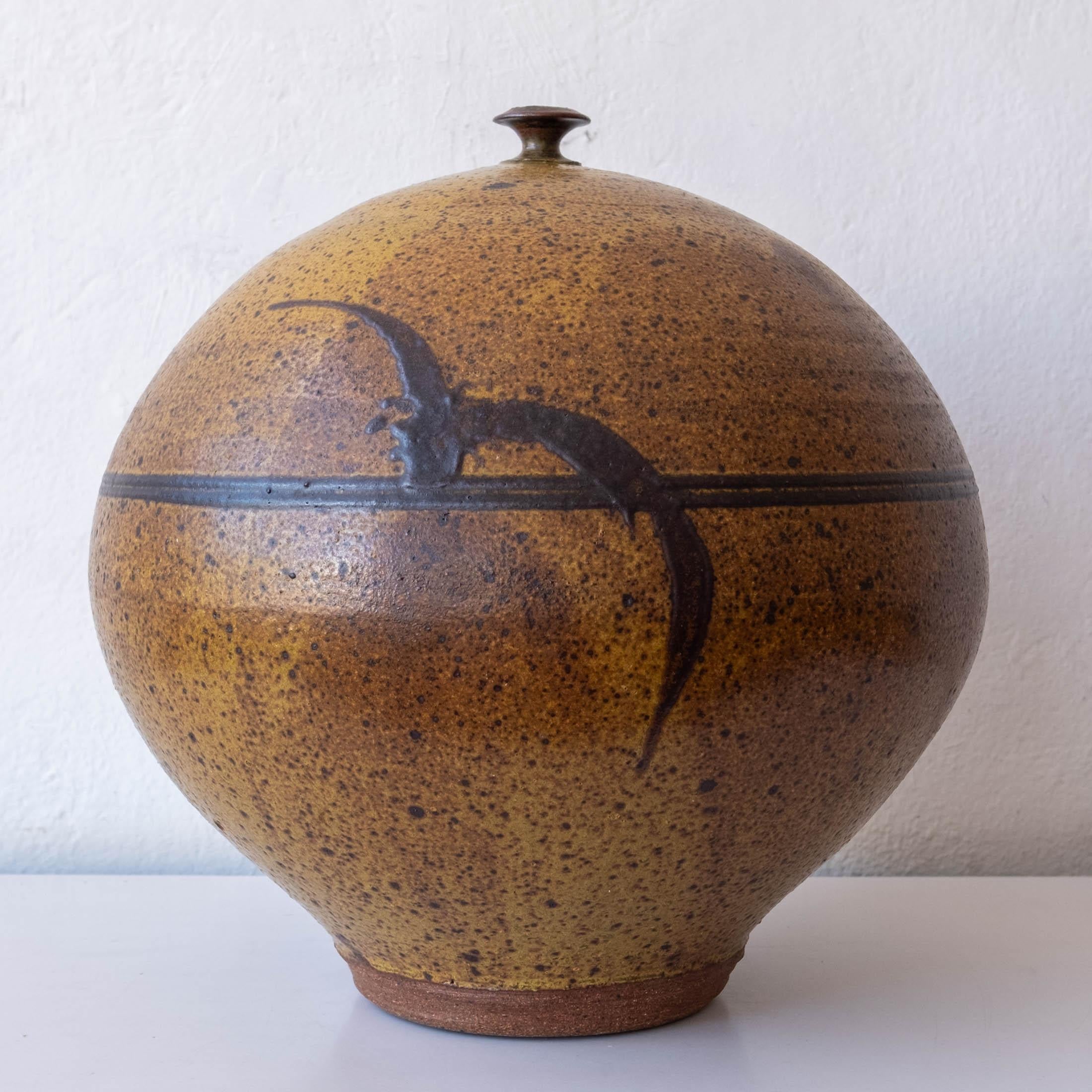 Mid-Century Modern Monumental Studio Pottery Weed Pot By Jerry Glenn