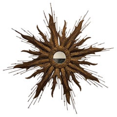 Monumental Sunburst Wall Sculpture by Curtis Jere