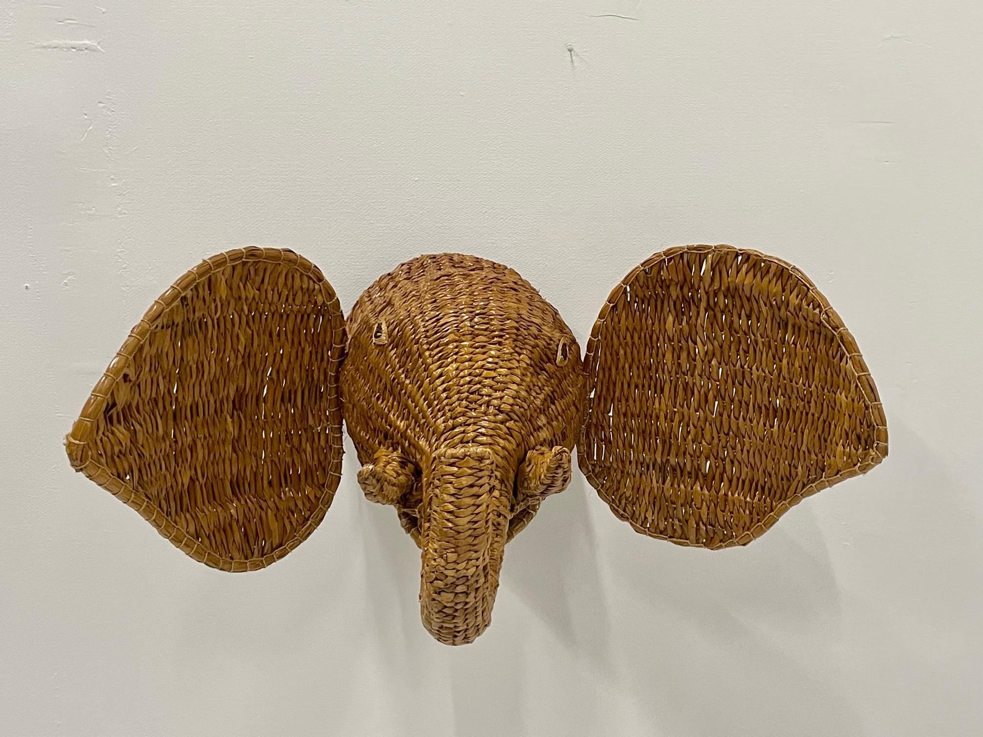 wicker elephant head