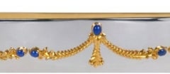 Monumental Swan Sky Silver, Lapis Lazuli Enamel Fruit Bowl- Handcrafted To Order