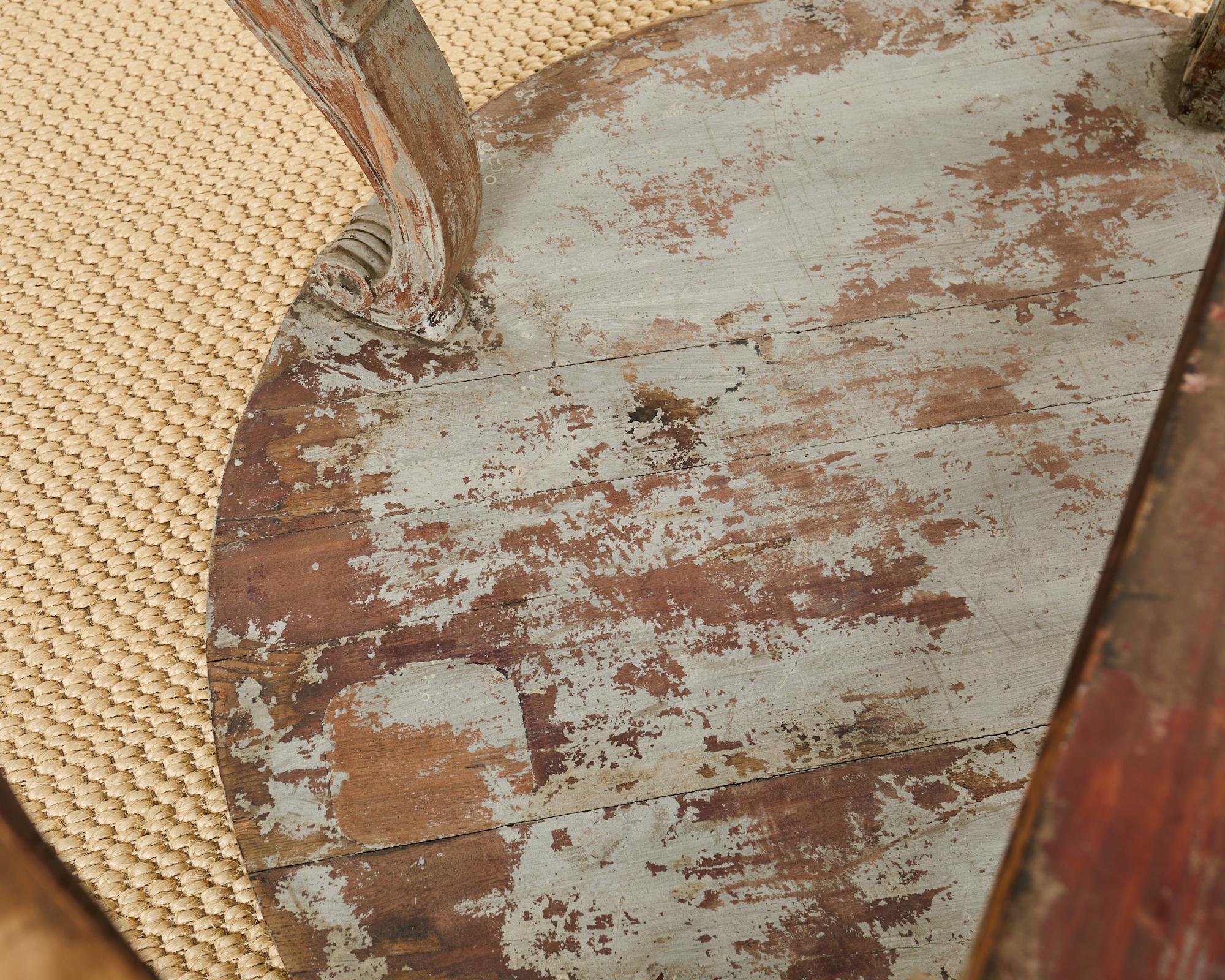 Monumental Swedish Gustavian Style Marble Top Center Table For Sale 12