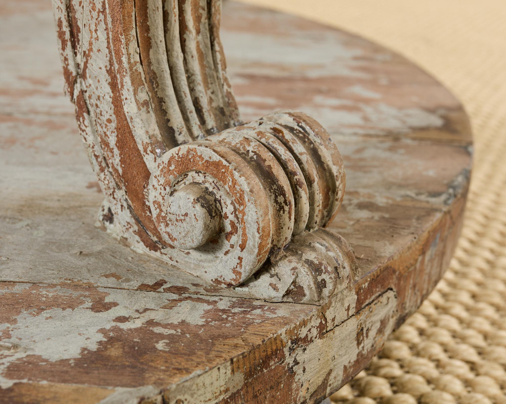 Monumental Swedish Gustavian Style Marble Top Center Table For Sale 14