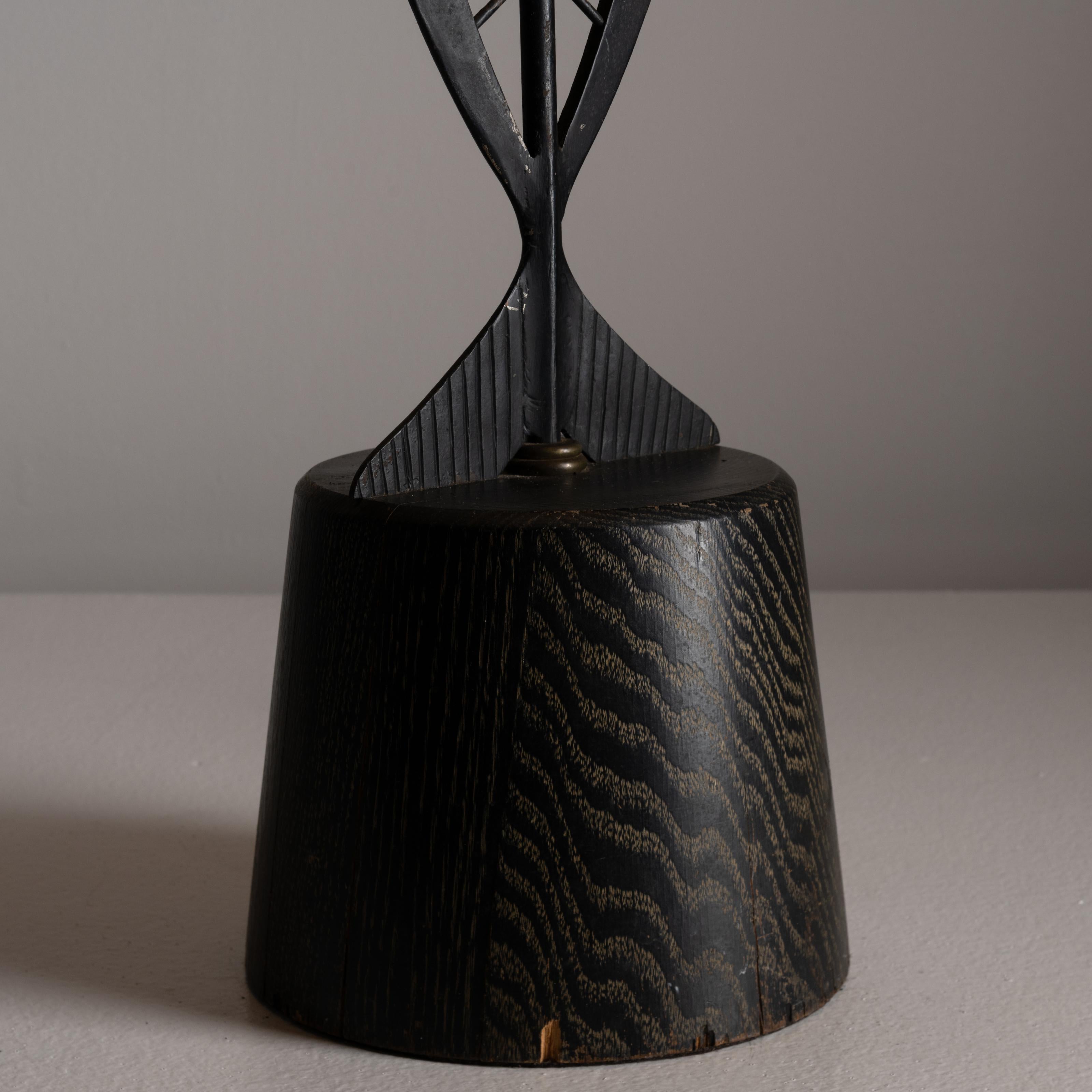 Patinated Monumental Table Lamp Attributed to Heifetz For Sale