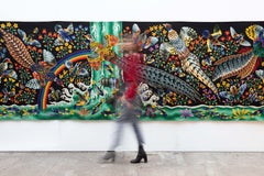 René Perrot "The Great Waterfall" - Monumental French Wool Tapestry