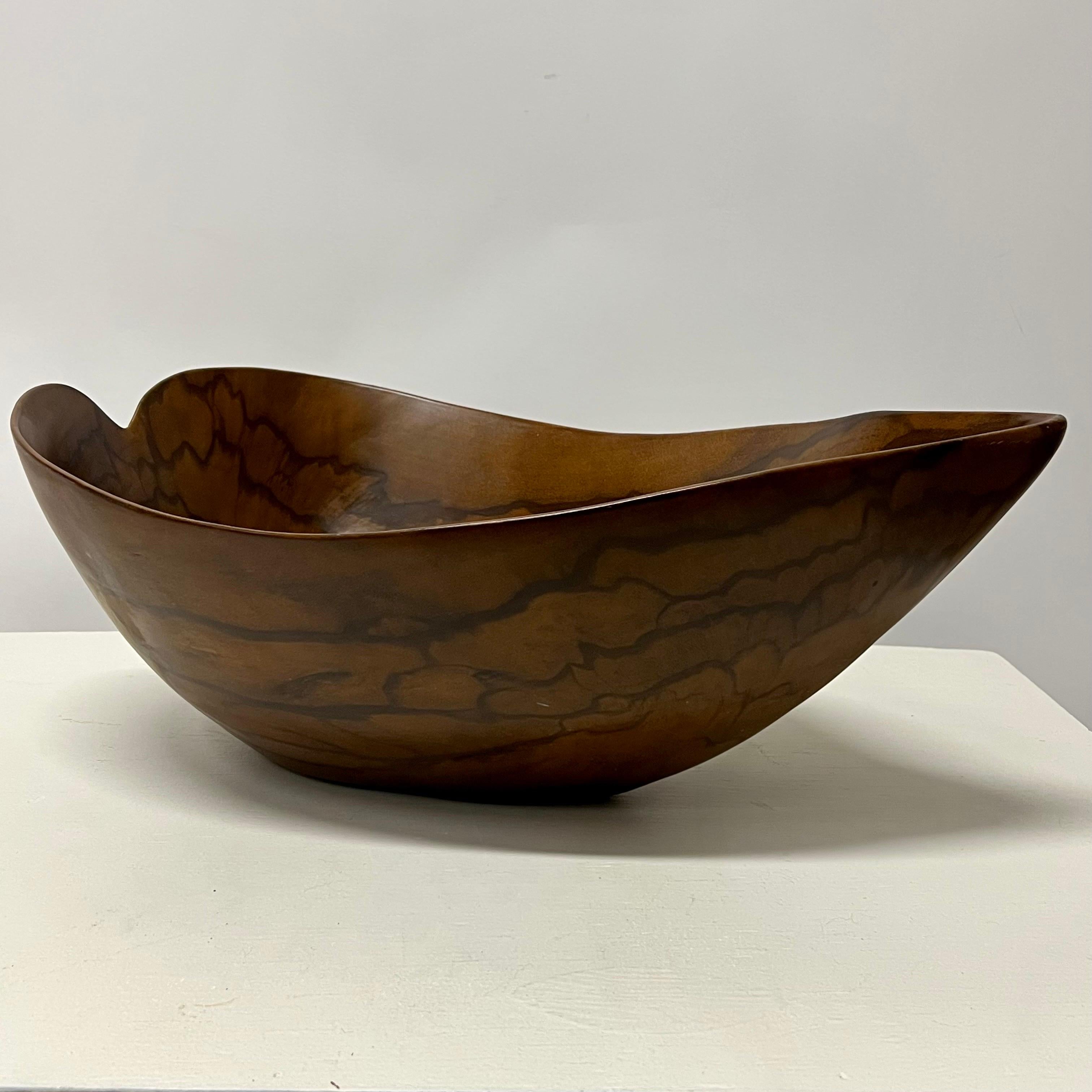 Monumental Teak Centerpiece Bowl by David Auld c1960s For Sale 4