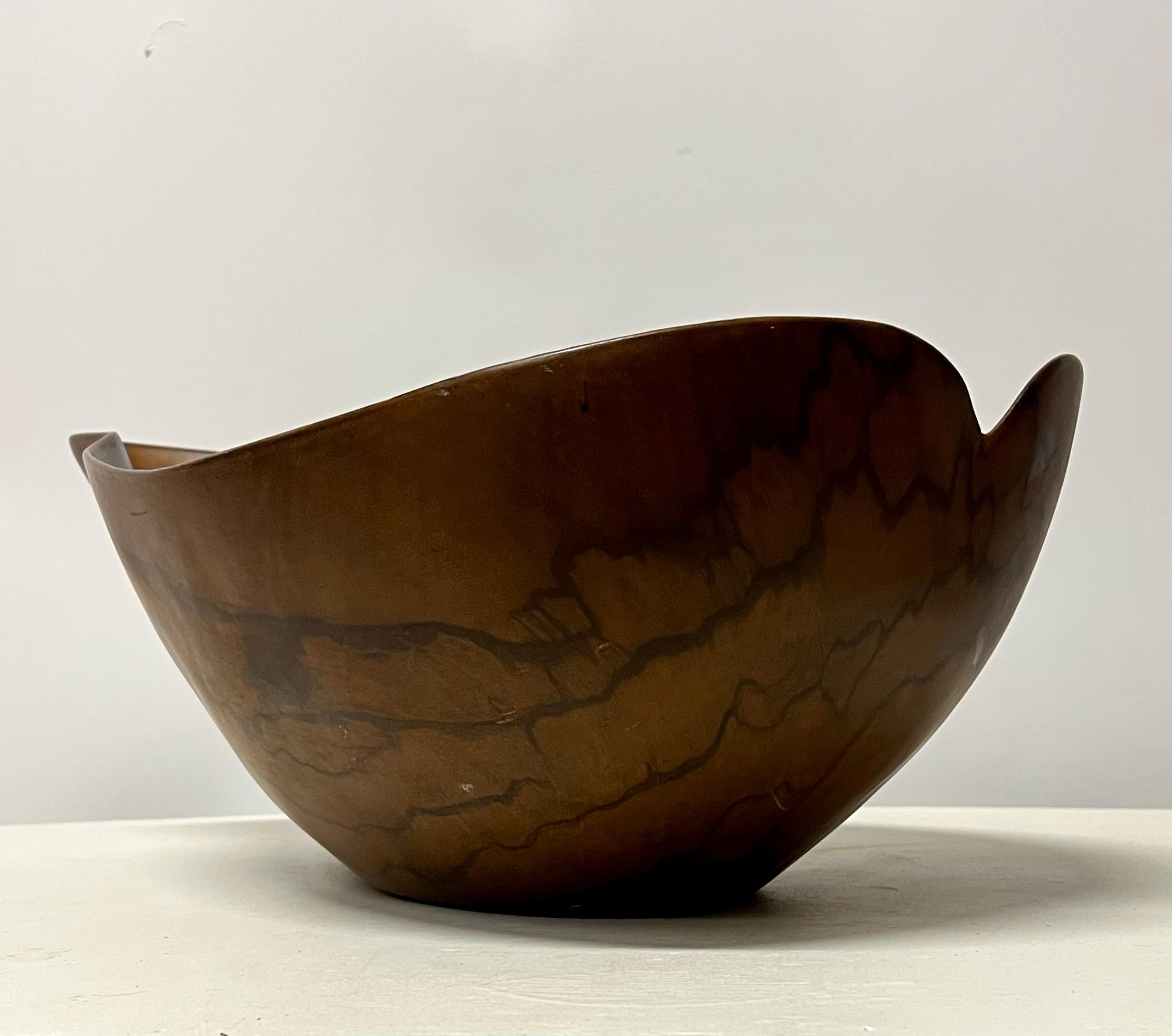 Philippine Monumental Teak Centerpiece Bowl by David Auld c1960s For Sale