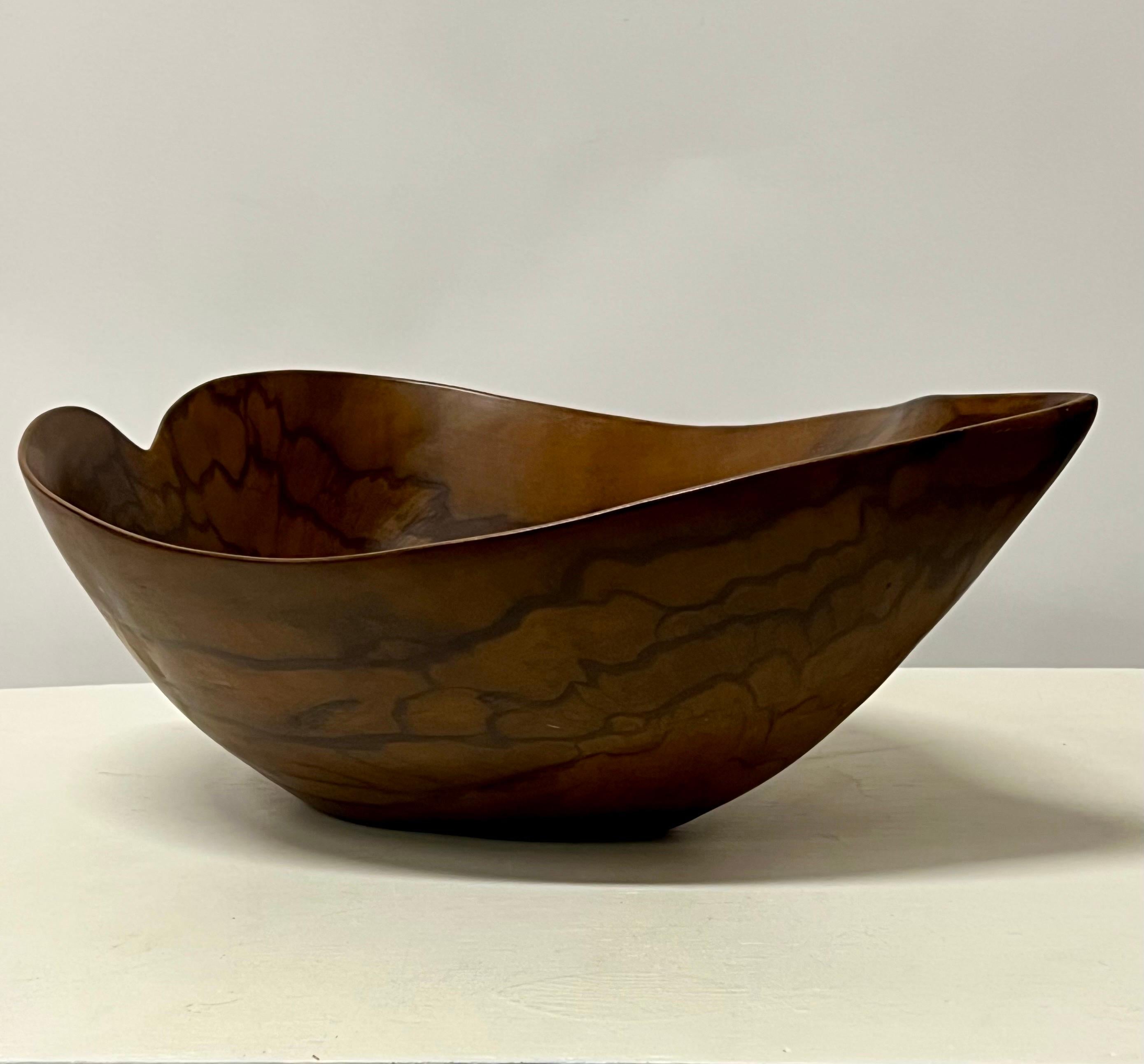 Monumental Teak Centerpiece Bowl by David Auld c1960s For Sale 3