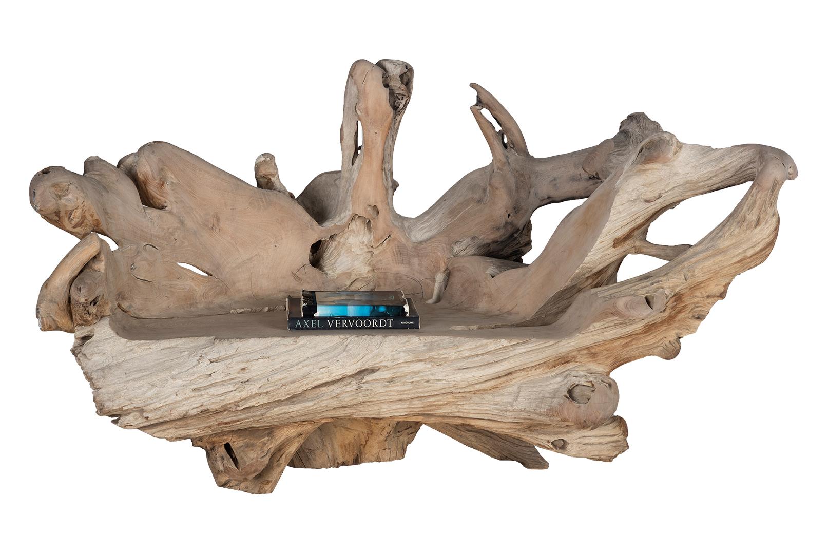 Organique Banc d'extérieur en teck Monumental en vente