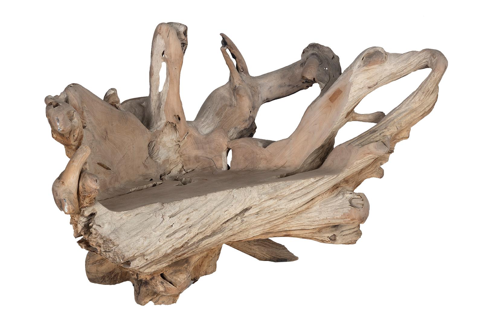 Banc d'extérieur en teck Monumental Bon état - En vente à Dallas, TX