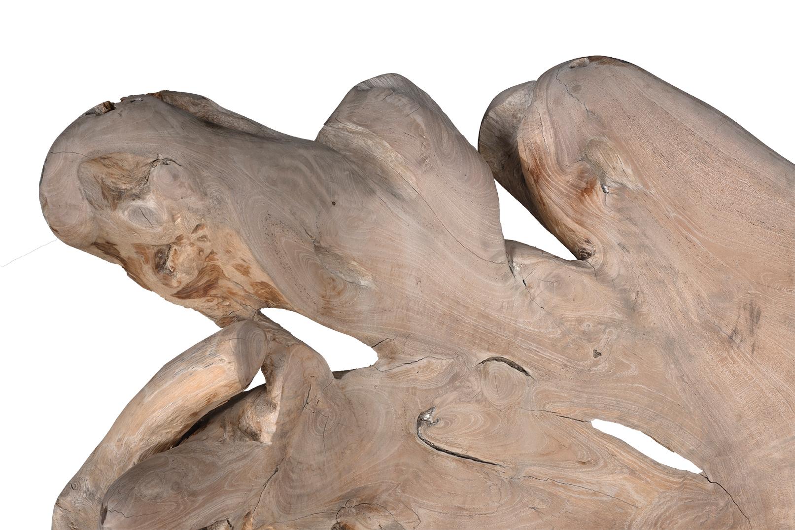 Banc d'extérieur en teck Monumental en vente 3