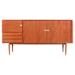 Monumental Teak Tambour Door Sideboard by H.W. Klein for Bramin