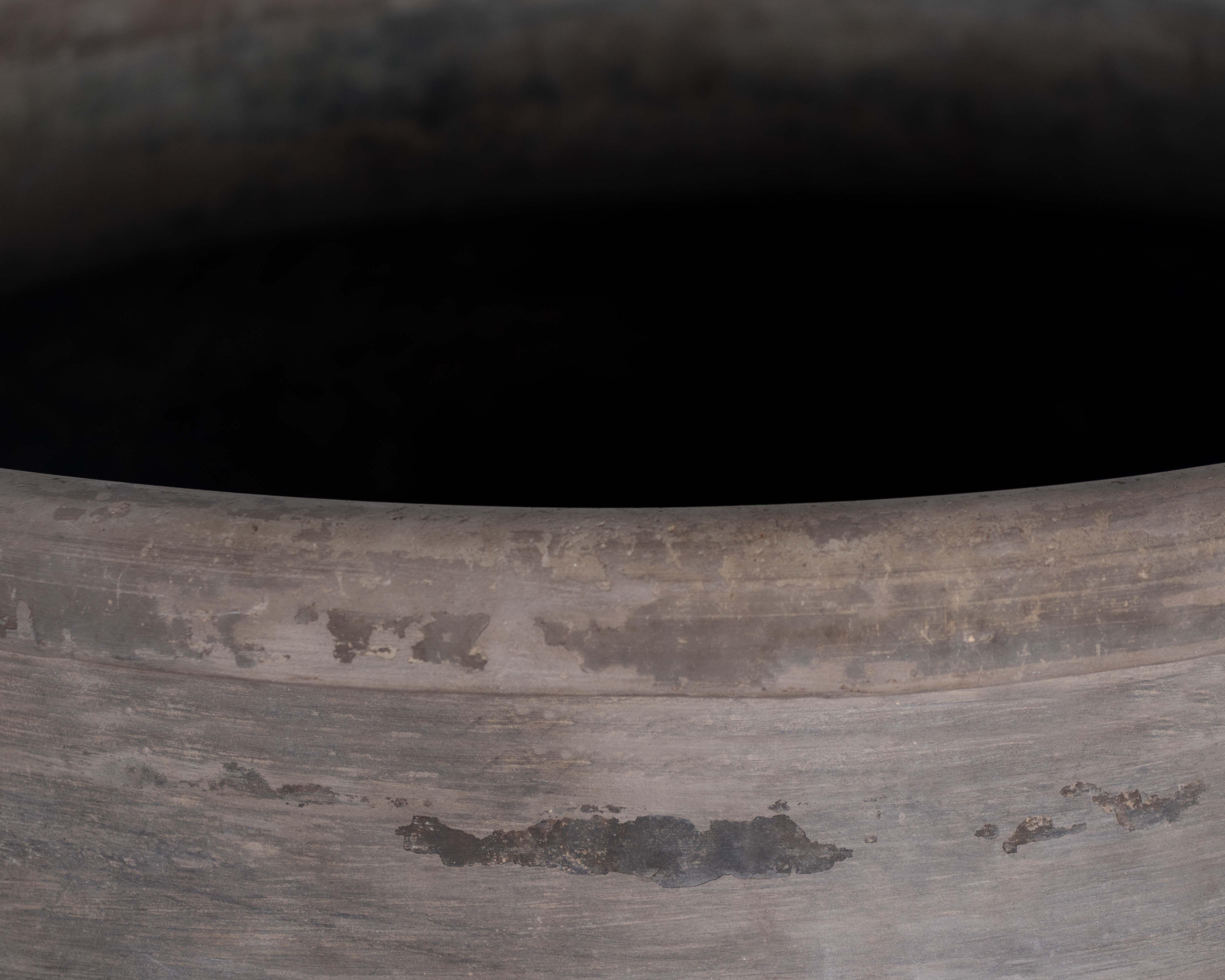 Unknown Monumental Terracotta Grey Storage Jar For Sale