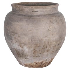 Monumental Terracotta Grey Storage Jar