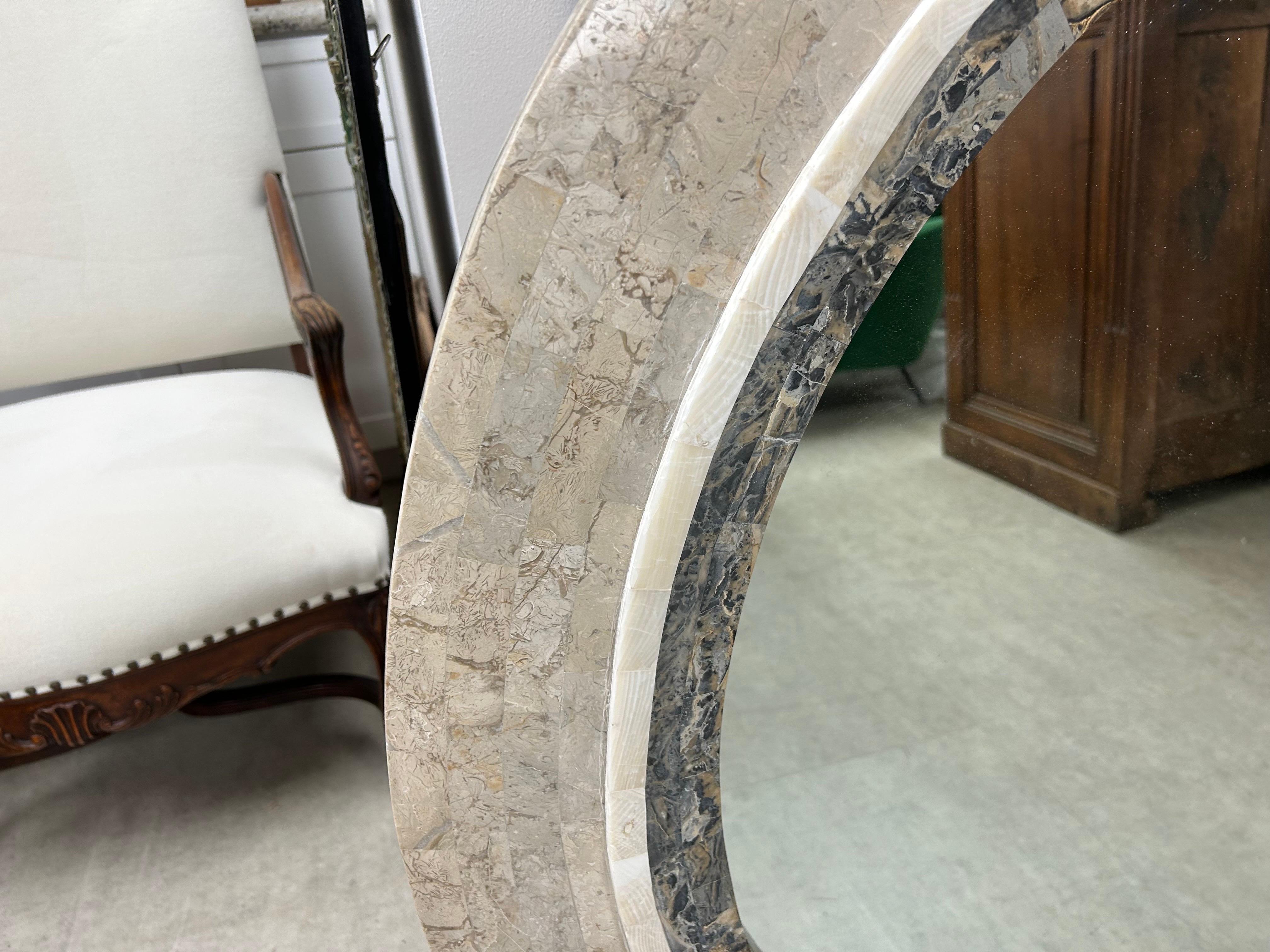 Unknown Monumental Tessellated Stone Mirror For Sale