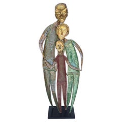 Sculpture monumentale en bronze patiné intitulée « La famille de Guy Fawkes », réalisée par A. Souer
