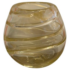 Monumental Thick-Walled Aventurine Art Glass Vase by Diego Bardella for Murano