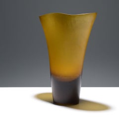 Monumental Tobia Scarpa BATTUTO Vase, 17.5"H, Murano