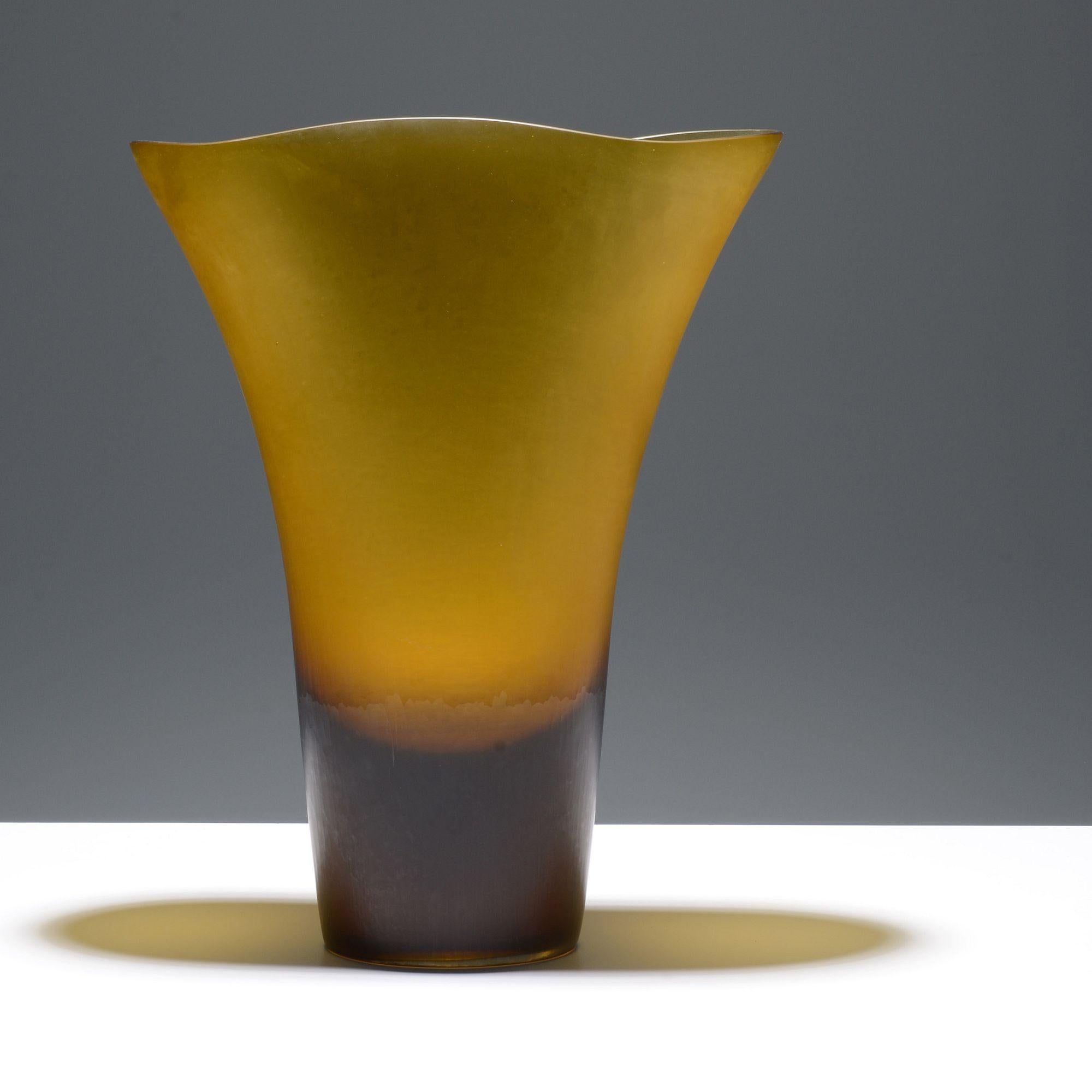 Vetro soffiato Vaso monumentale Tobia Scarpa BATTUTO, 17.5 
