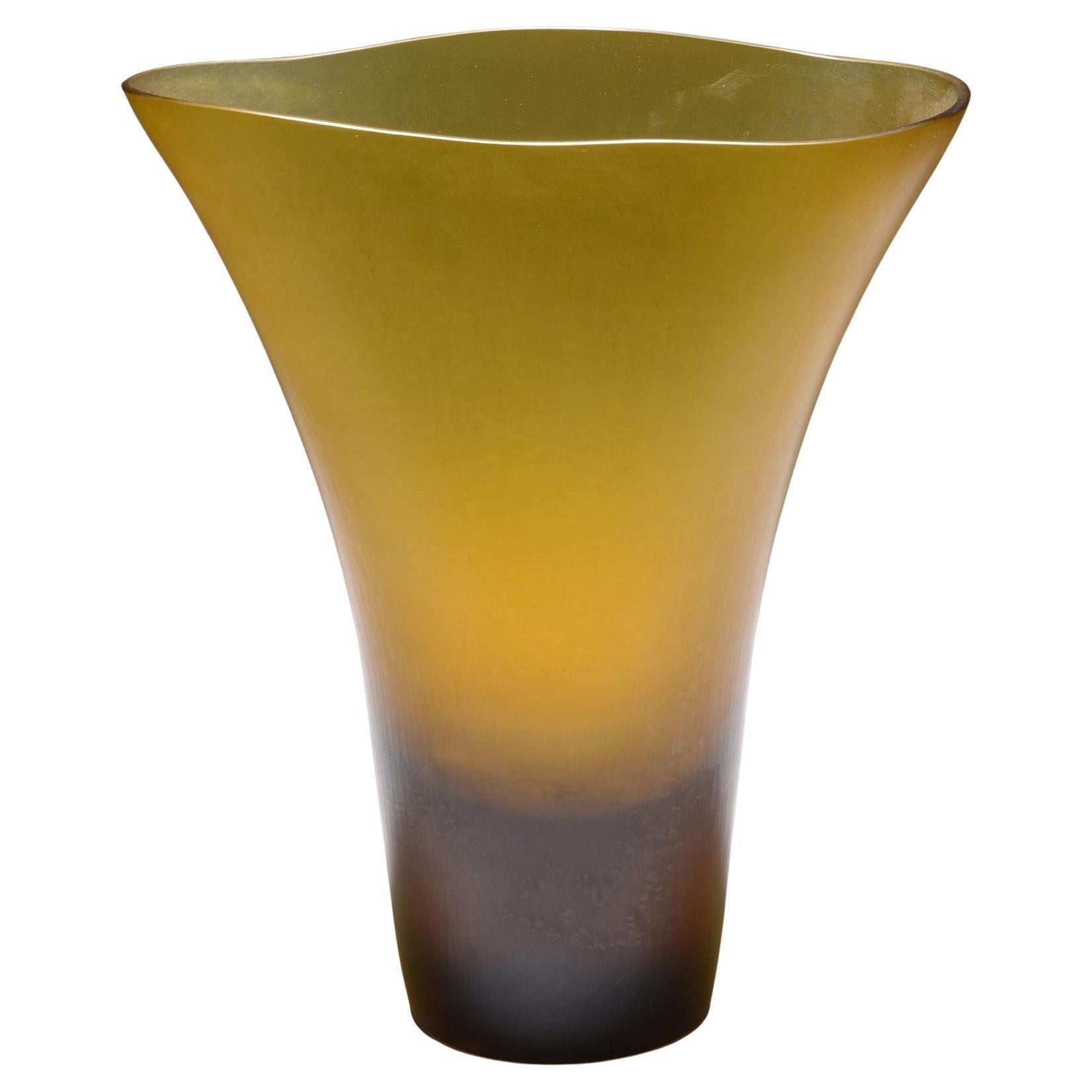 Vase monumental Tobia Scarpa BATTUTO, 17.5"H, Murano