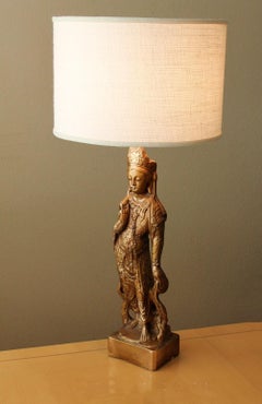 Monumental Tony Paul for Westwood Futures Asian Buddha Sculptural Table Lamp MCM